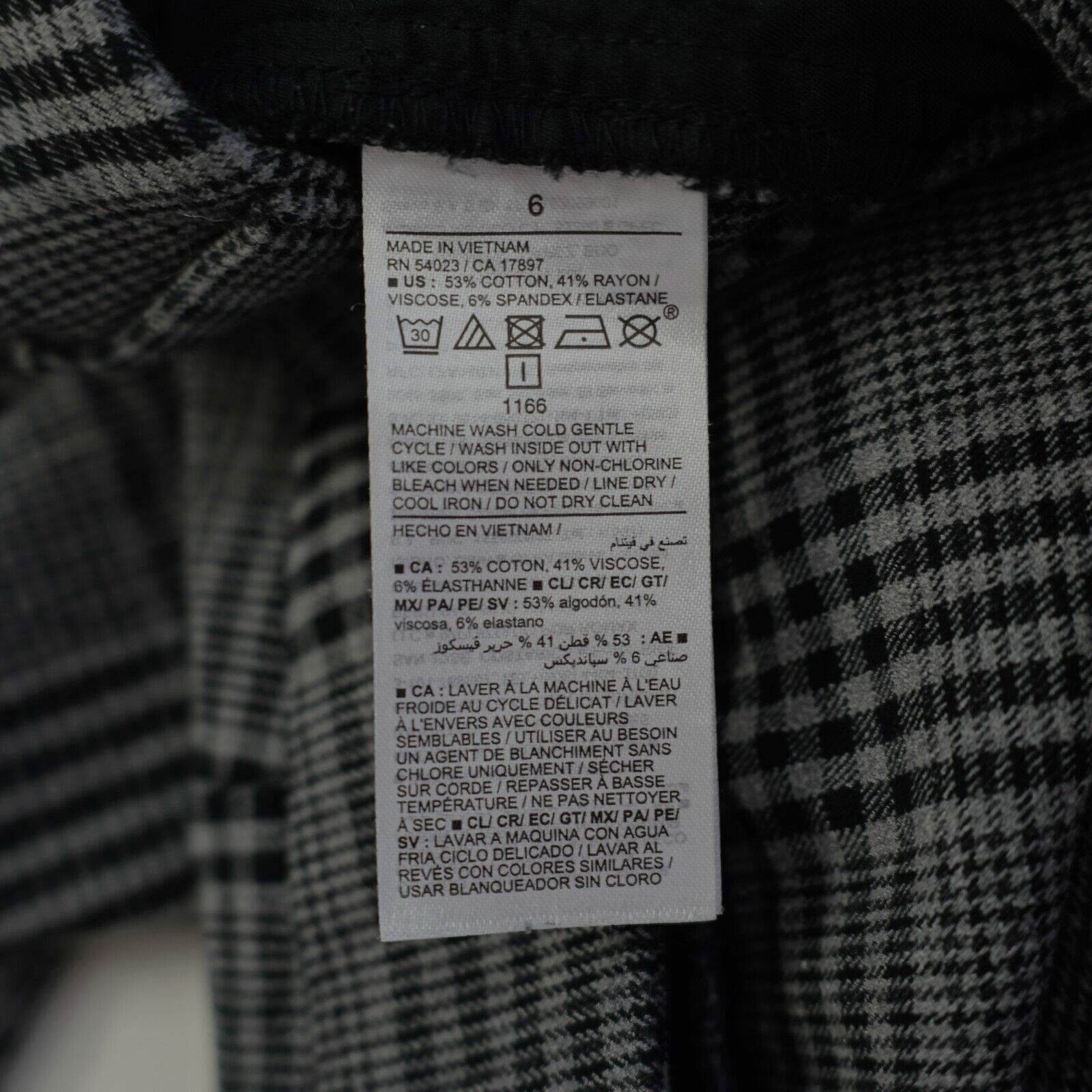 Old Navy Old Navy Pixie Straight Secret Smooth Pockets Gray Plaid Dre Size 28" / US 6 / IT 42 - 7 Thumbnail