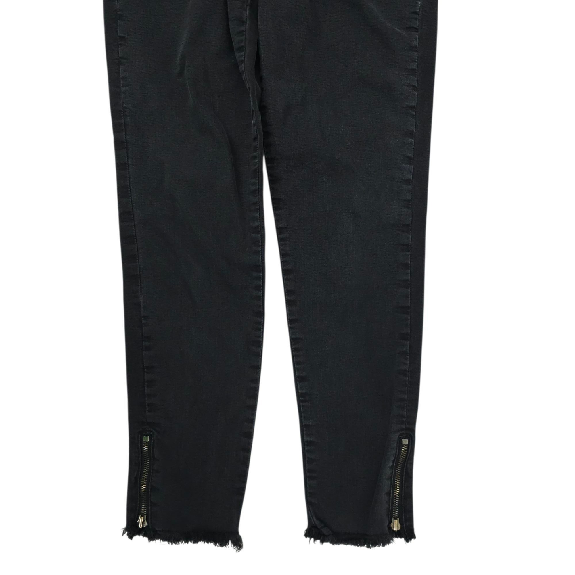 Kancan USA KanCan Ankle Zip Mid Rise Jeans Womens Size 27 Black Stretch Size 29" - 10 Thumbnail