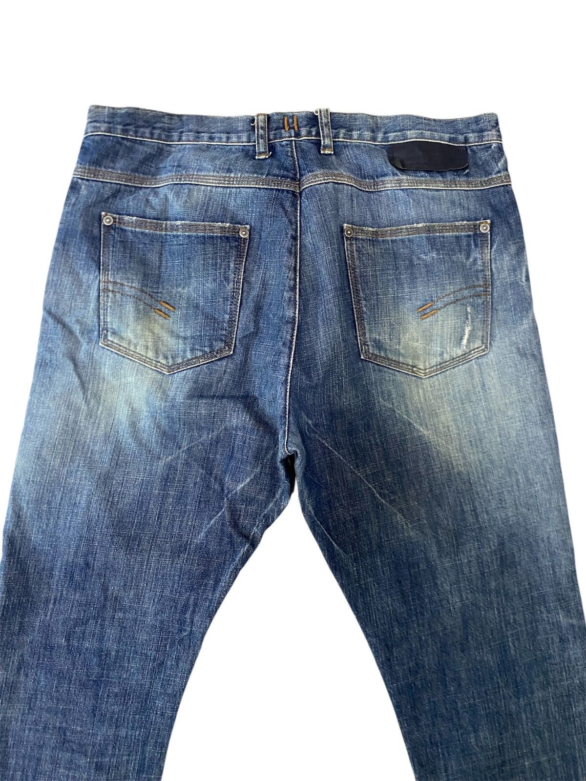 Black Barrett × Neil Barrett NEIL BARRET DISTRESS DENIM MADE IN ITALY INDIGO Size US 34 / EU 50 - 6 Thumbnail