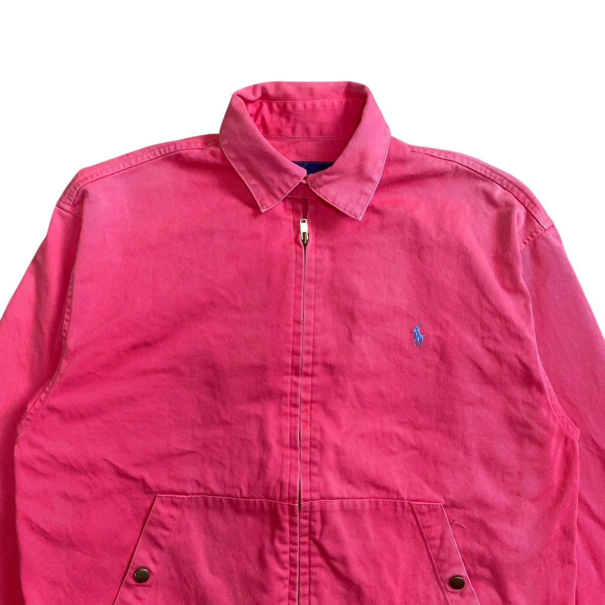 Polo Ralph Lauren × Vintage 💥90s MILKY PINK WORKER POLO RALPH LAUREN JACKET Size US M / EU 48-50 / 2 - 4 Thumbnail