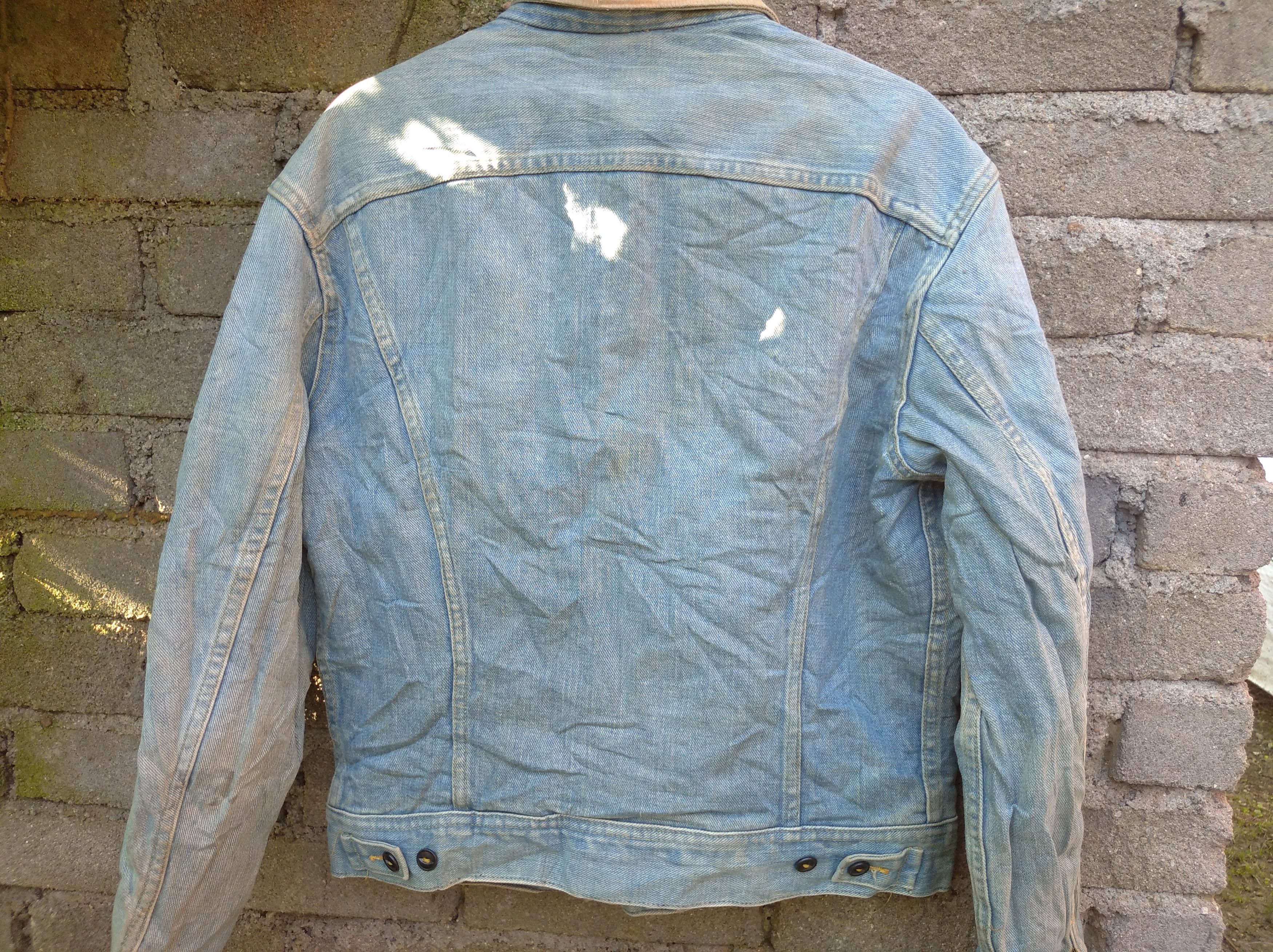Lee × Vintage 70s Lee Storm Rider Denim Jacket Linen Blanket Lined Size US S / EU 44-46 / 1 - 2 Thumbnail