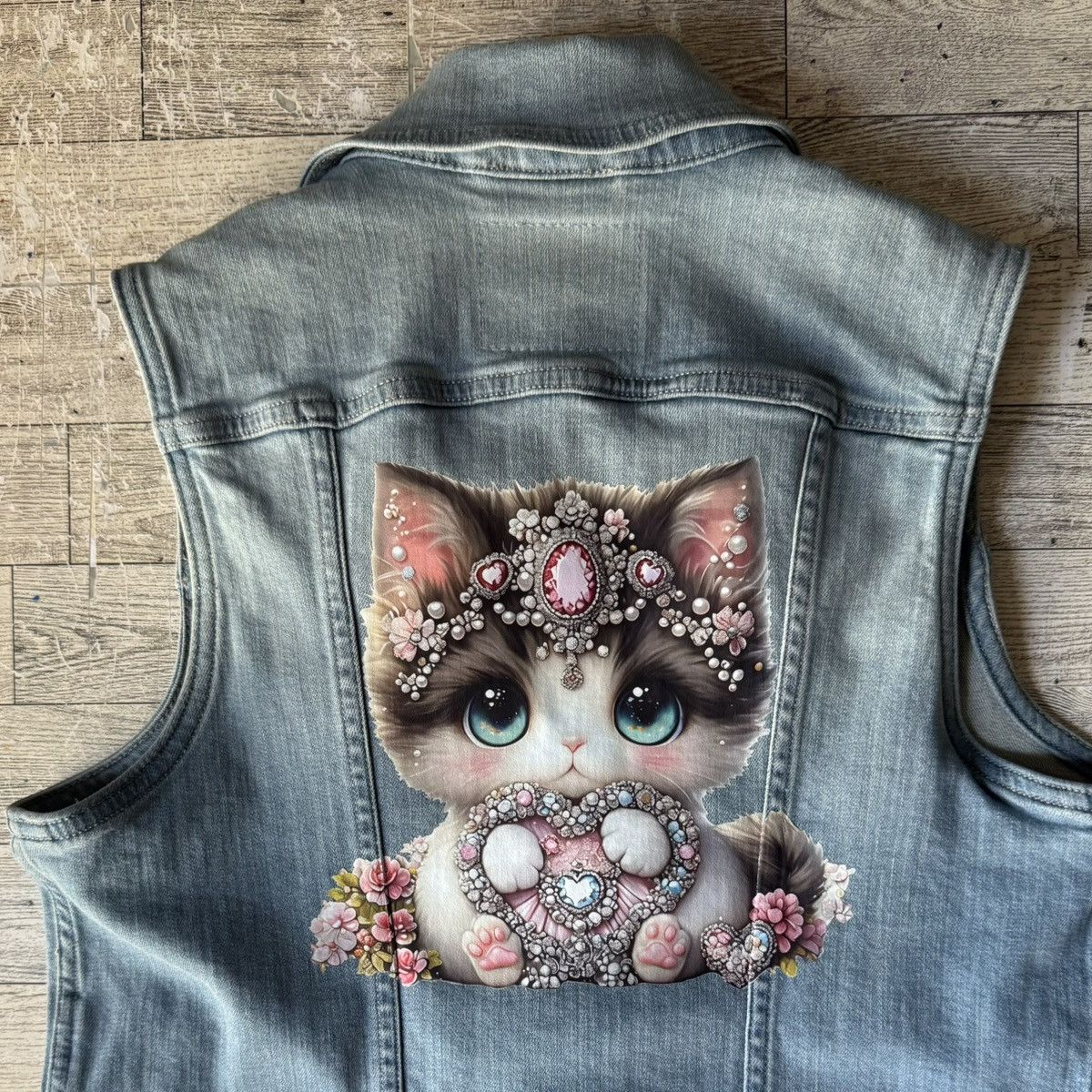 Levi's Retro, Levi’s Brand, Princess Kitty, Light-Wash Denim Vest Size S / US 4 / IT 40 - 3 Thumbnail