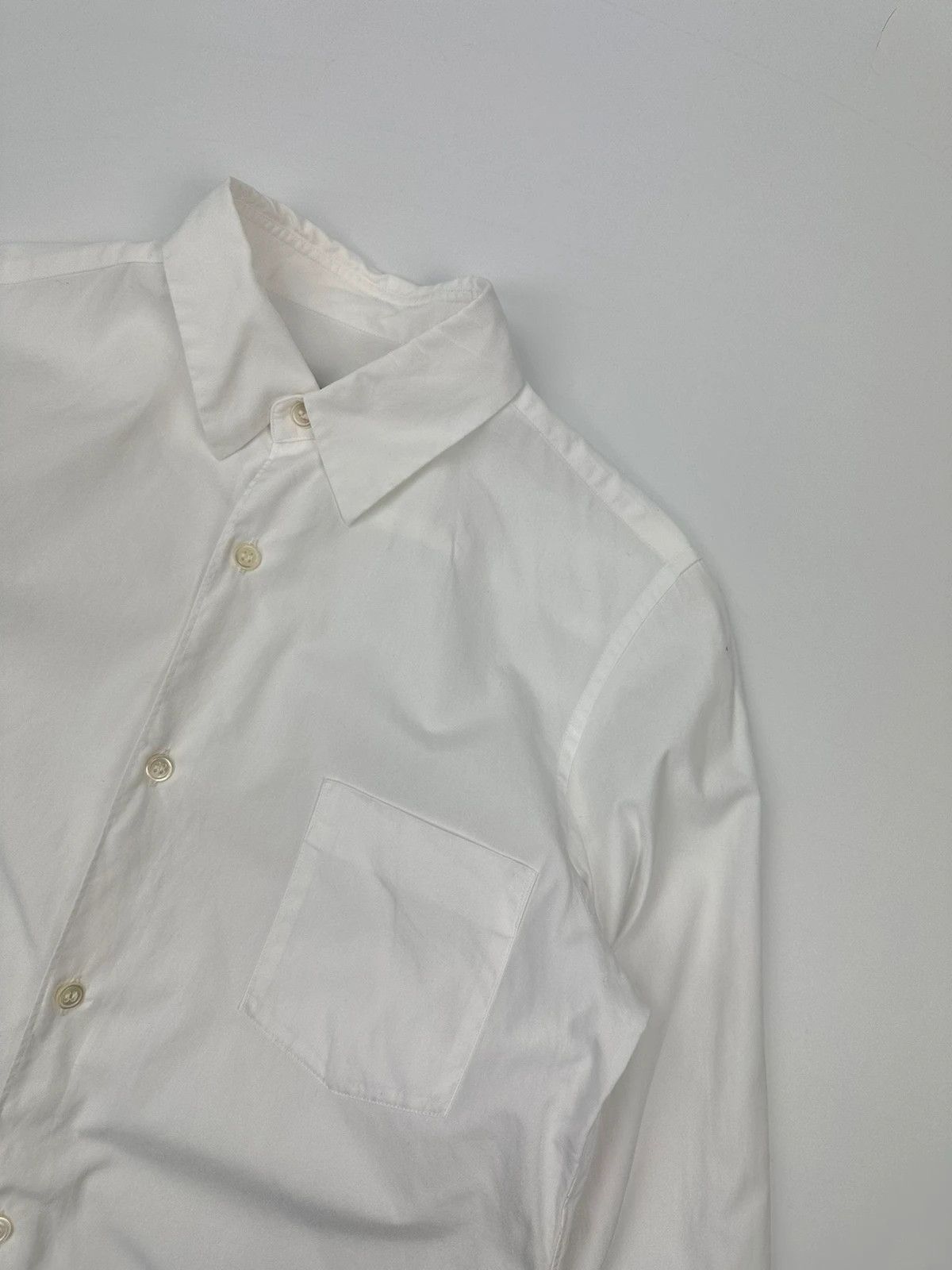 Comme des Garcons Comme Des Garçons 00’s White Cotton Simple Dress Shirt Size S / US 4 / IT 40 - 2 Thumbnail