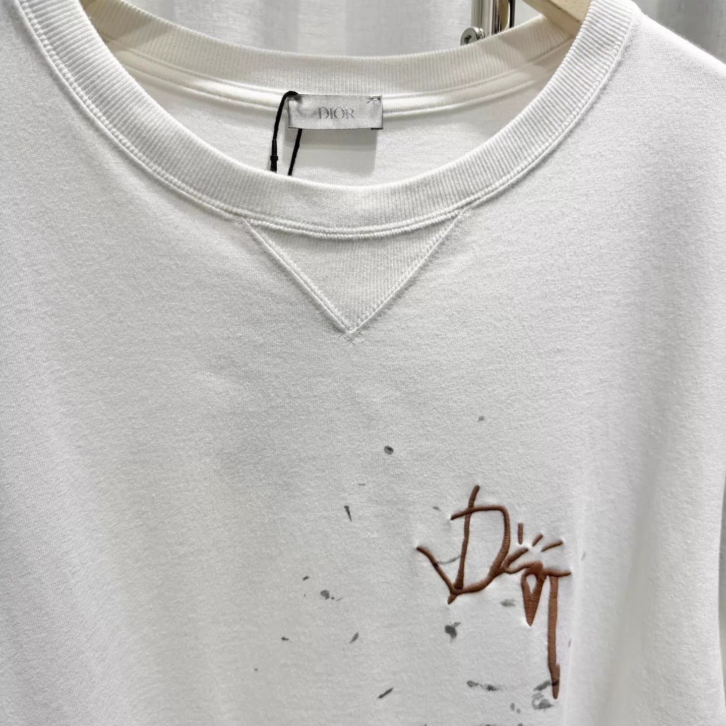 Dior DIOR x TS Graffiti Embroidered Logo White T-Shirt 3XL 99new Size US XXL / EU 58 / 5 - 3 Thumbnail