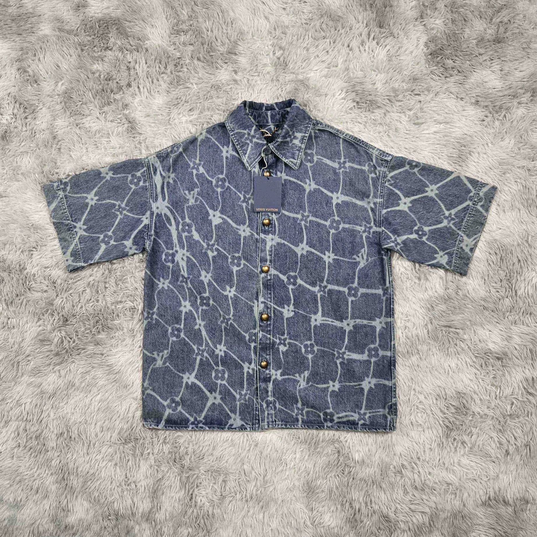 Louis Vuitton louis vuitton ss24 blue denim short shirt Size US M / EU 48-50 / 2 - 1 Thumbnail