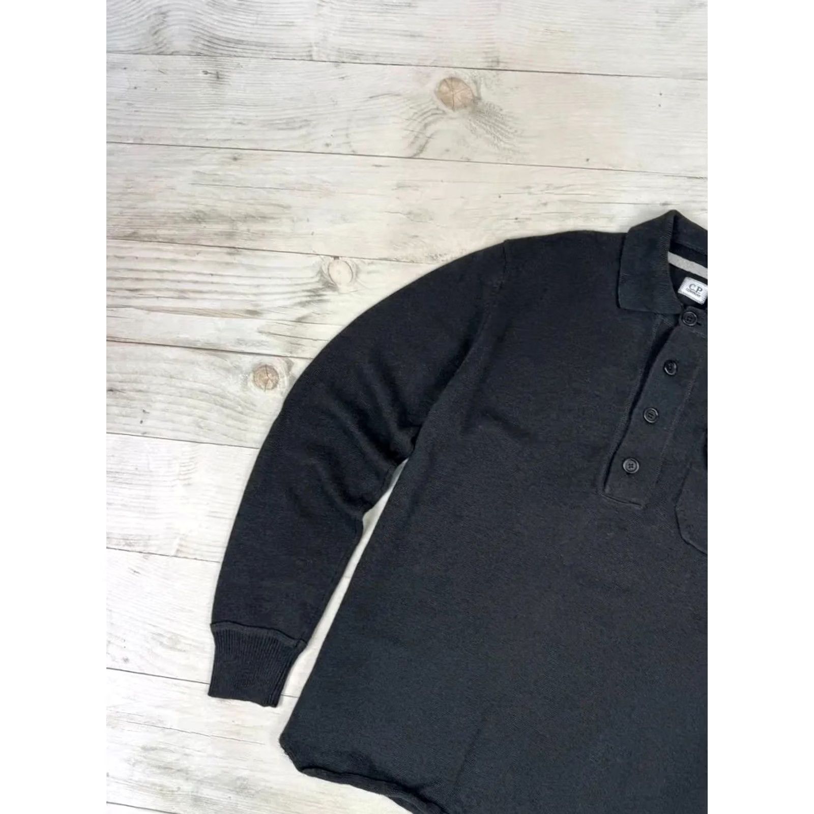 Vintage Cp Company Wool Knit Polo Sweater Men Size 52 Gray Size US L / EU 52-54 / 3 - 4 Thumbnail