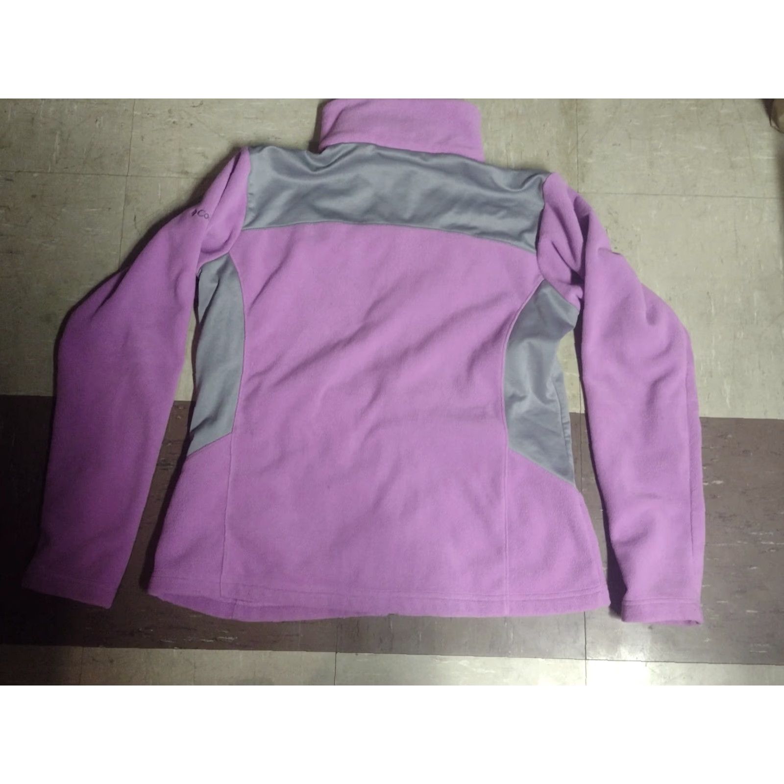 Vintage COLUMBIA Fleece Jacket Full Zip Women's Pink/Gray Size Large Size L / US 10 / IT 46 - 6 Thumbnail