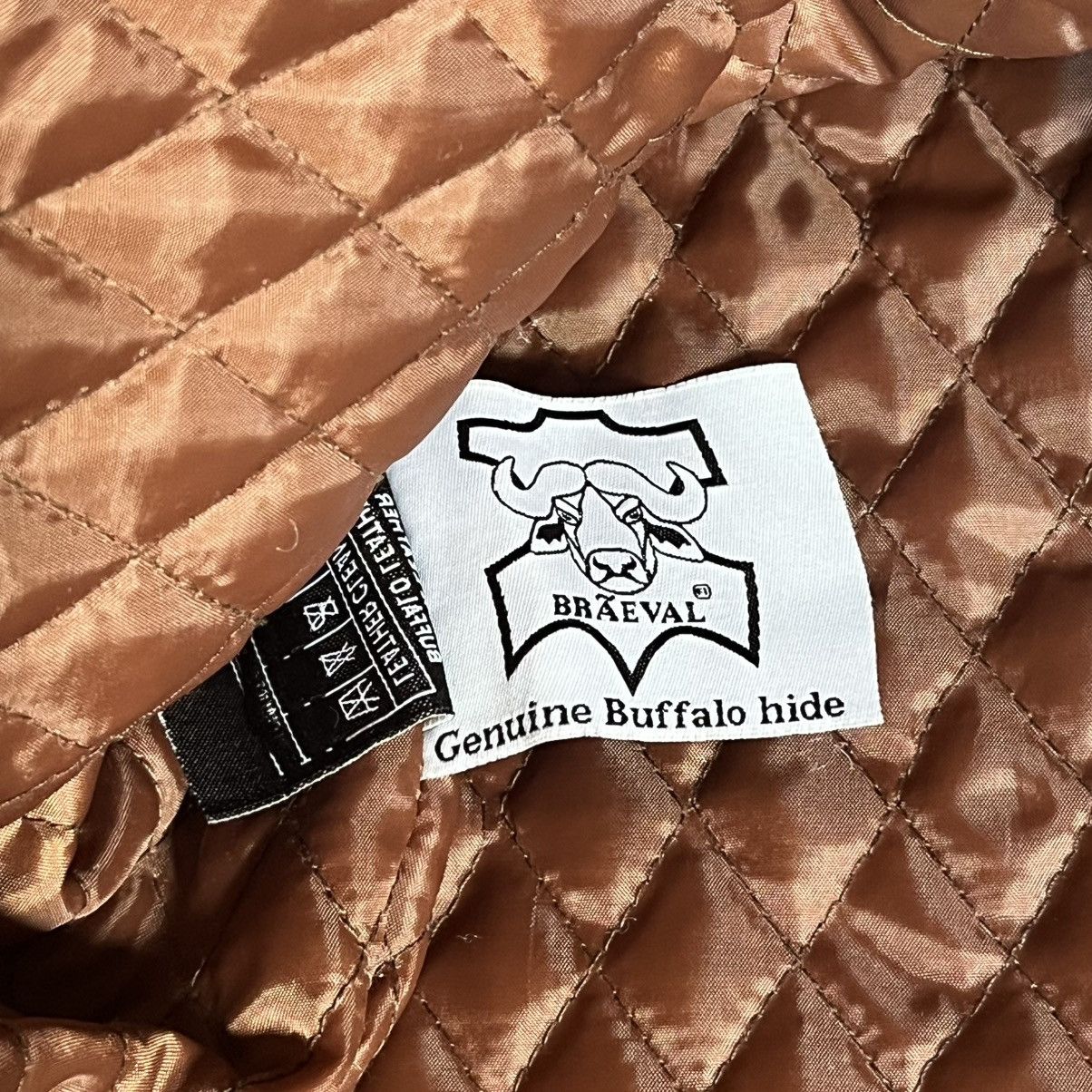 Genuine Leather Braeval Buffalo Hide Genuine Leather Windowpane Button Vest Size M / US 6-8 / IT 42-44 - 9 Thumbnail
