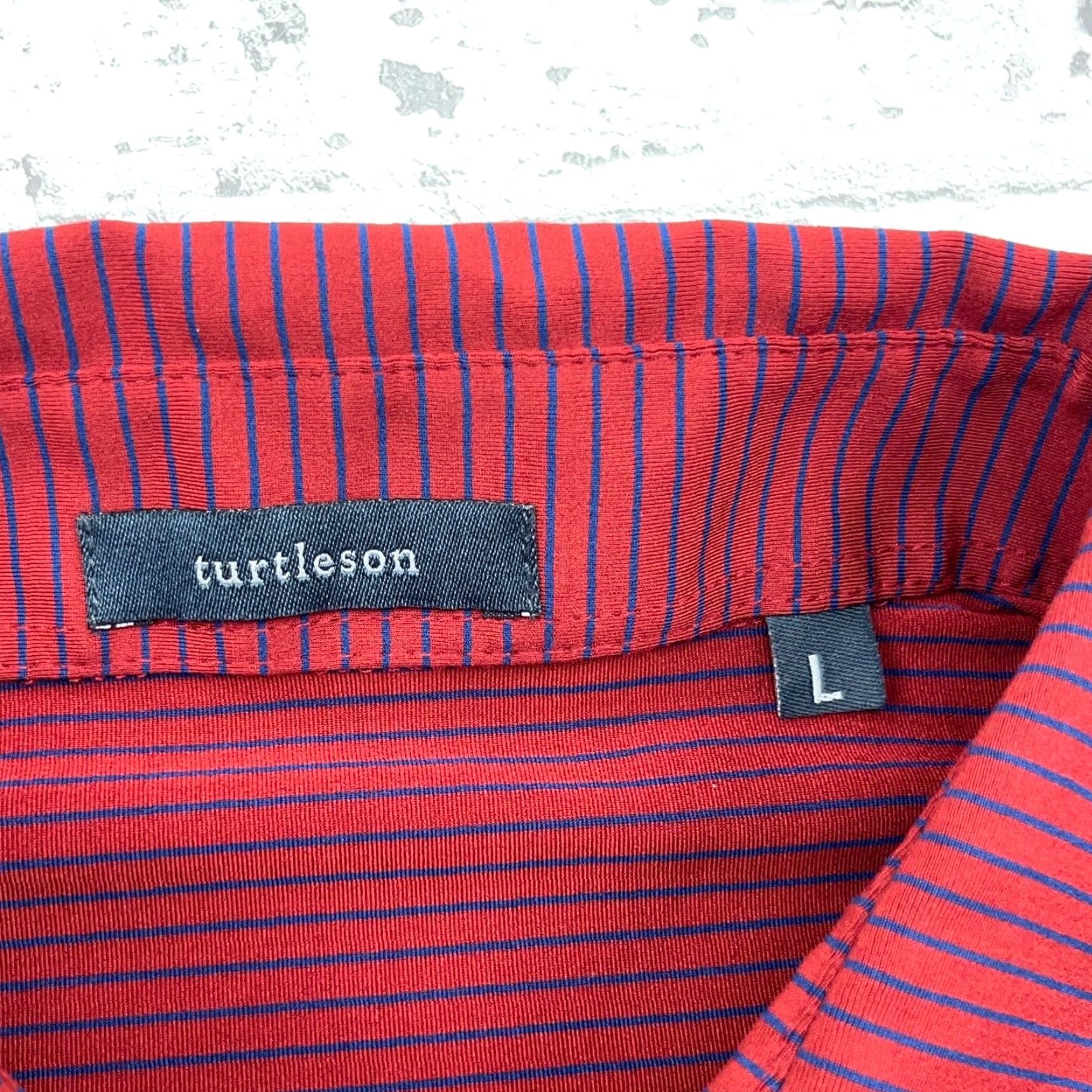 Vintage Turtleson Polo Shirt Men L Red Striped Performance Quick Dry Golf Club Shirt Polo Men's Red Striped Quick Dry Performance Golf Club Size US L / EU 52-54 / 3 - 6 Thumbnail