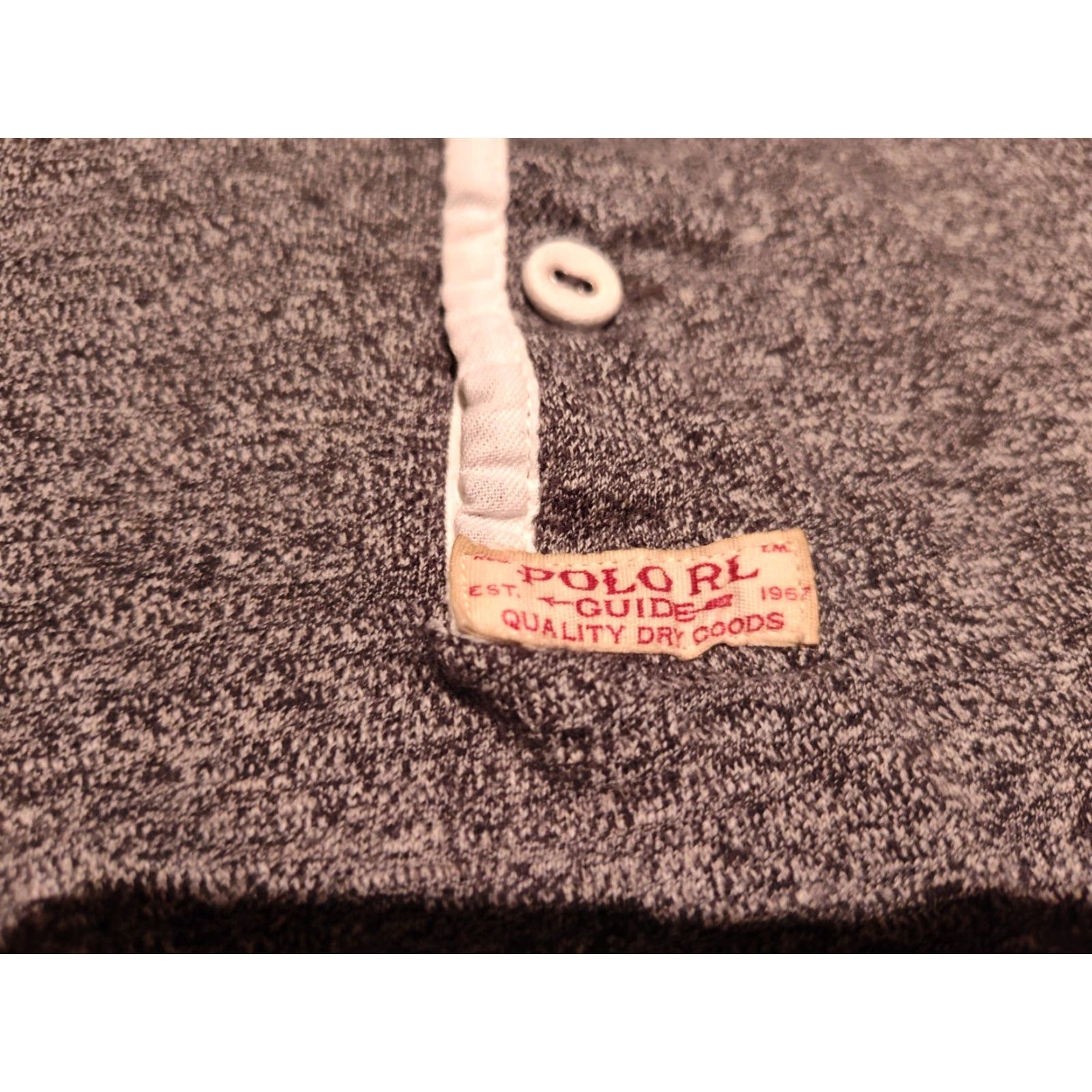Ralph Lauren Polo Ralph Lauren Guide Shirt Men L Long Sleeve Crew Neck Heathered Gray Classic Size US L / EU 52-54 / 3 - 2 Thumbnail