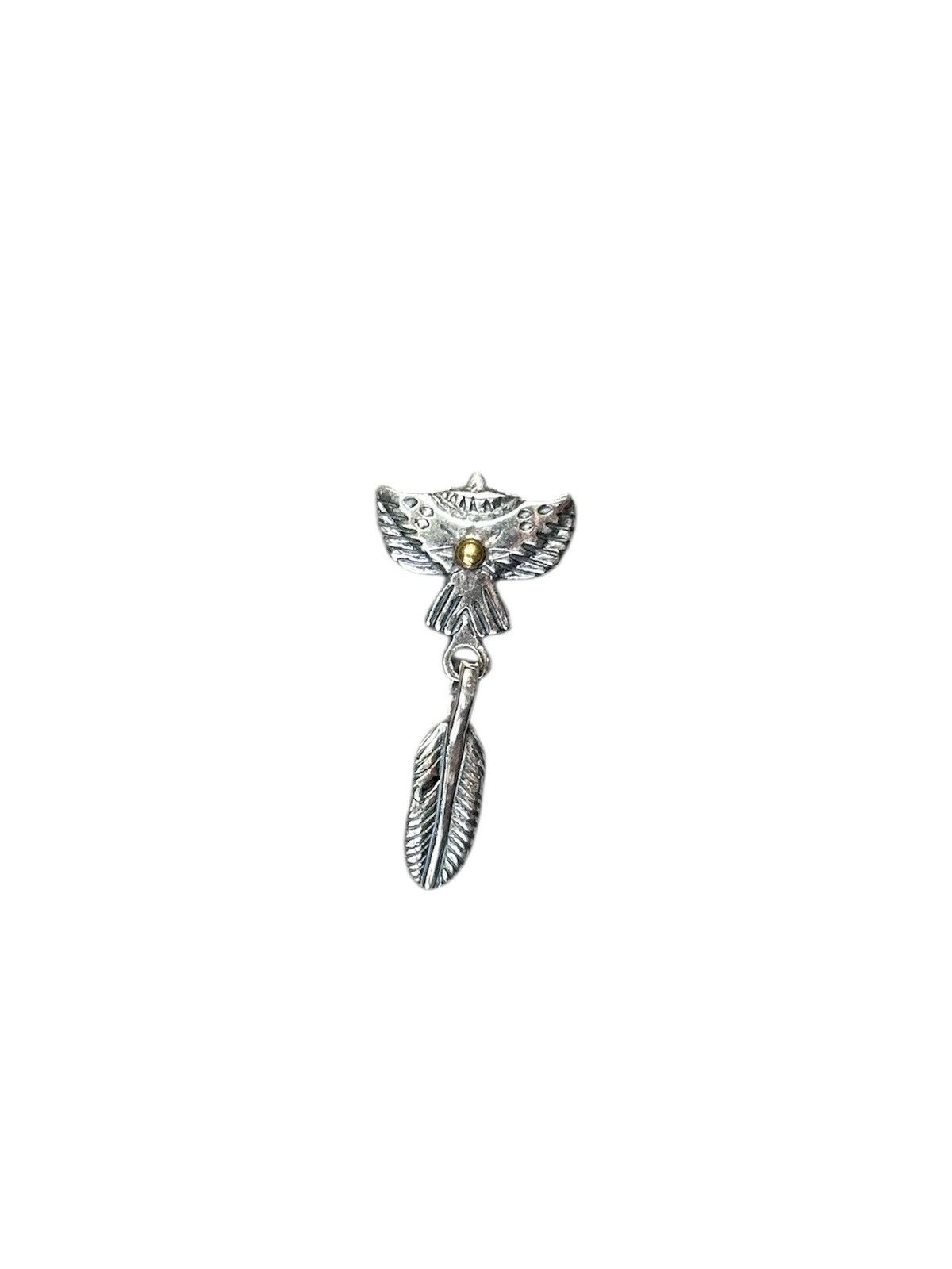 Vintage 2000s JAPANESE MADE STERLING SILVER NATIVE EAGLE EARRING Size ONE SIZE - 4 Thumbnail
