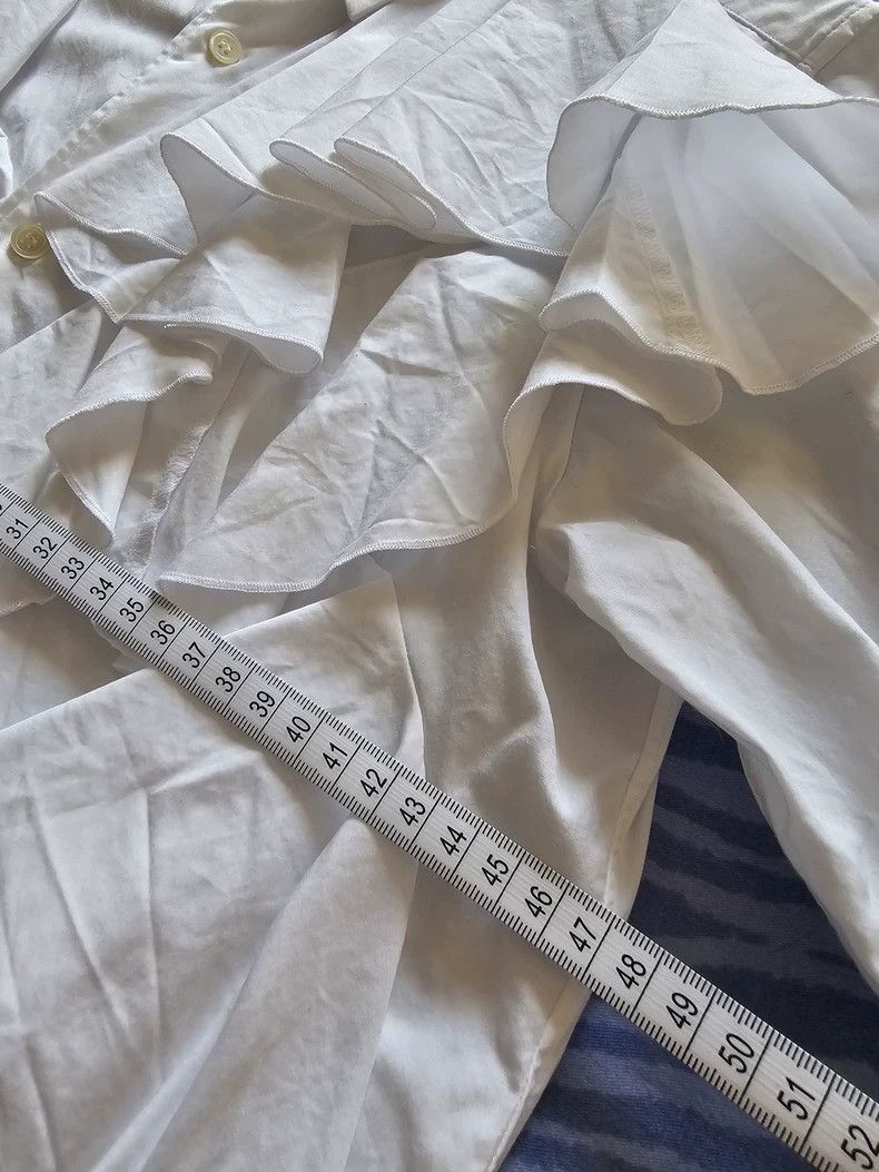 Comme des Garcons Comme Des Garcons White Ruffled Long Sleeve Shirt Size S / US 4 / IT 40 - 8 Thumbnail