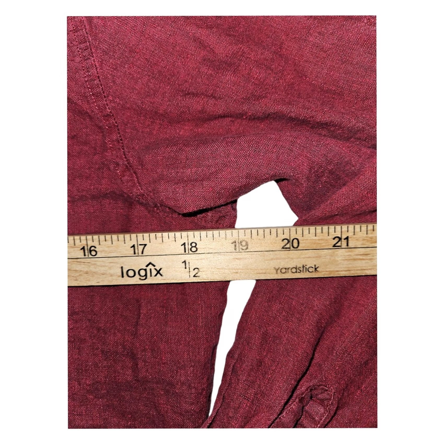 Eddie Bauer Eddie Bauer Button-Up Shirt Long Sleeve Women's M Red Linen 100% Pocket? (Note: original title does not mention pocket) Size M / US 6-8 / IT 42-44 - 4 Thumbnail