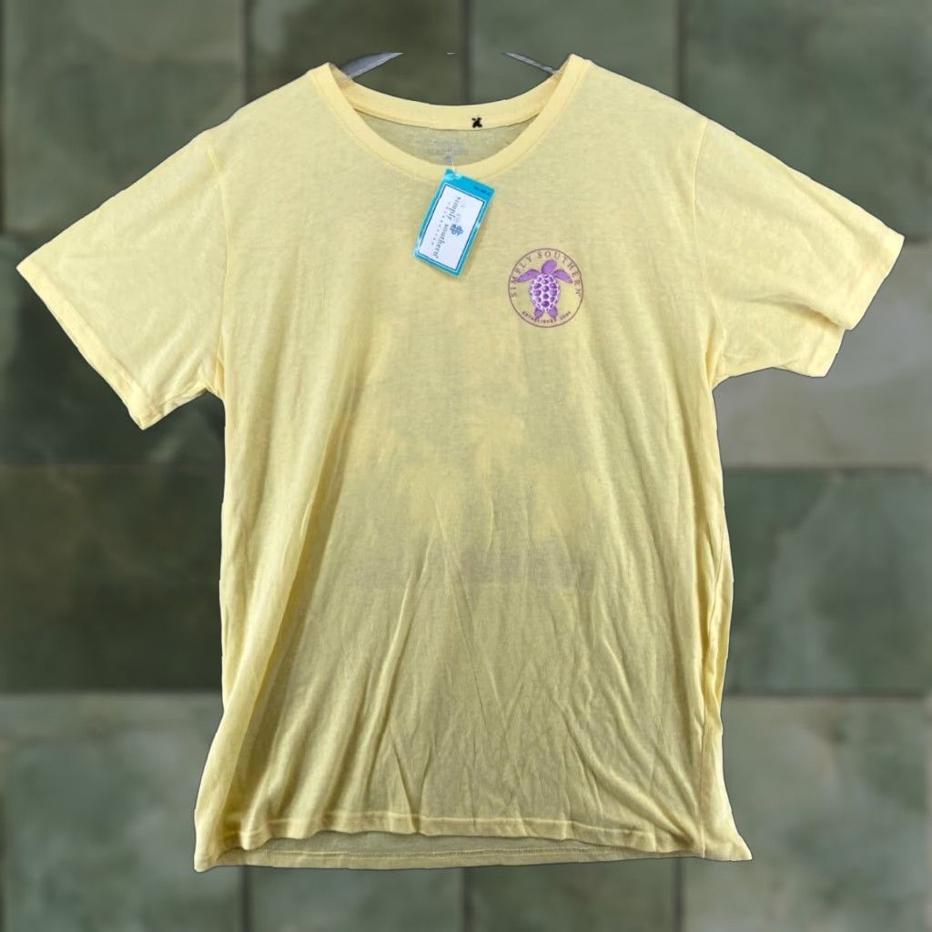 VIBE Simply Southern Womens TShirt 2XL Yellow Summer Vibes Thick Thighs Turles NWT Size XXL / US 16-18 / IT 52-54 - 1 Thumbnail