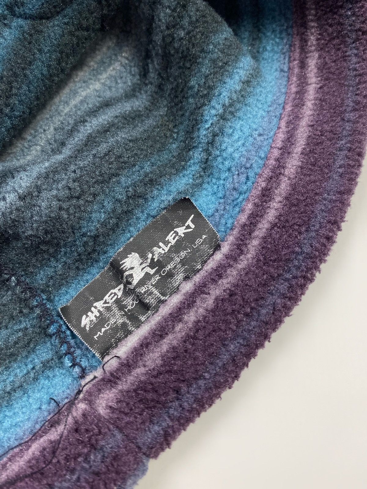 Vintage 1990’s Vintage Shred Alert USA Fleece Stripe Skull Beanie Size ONE SIZE - 4 Thumbnail