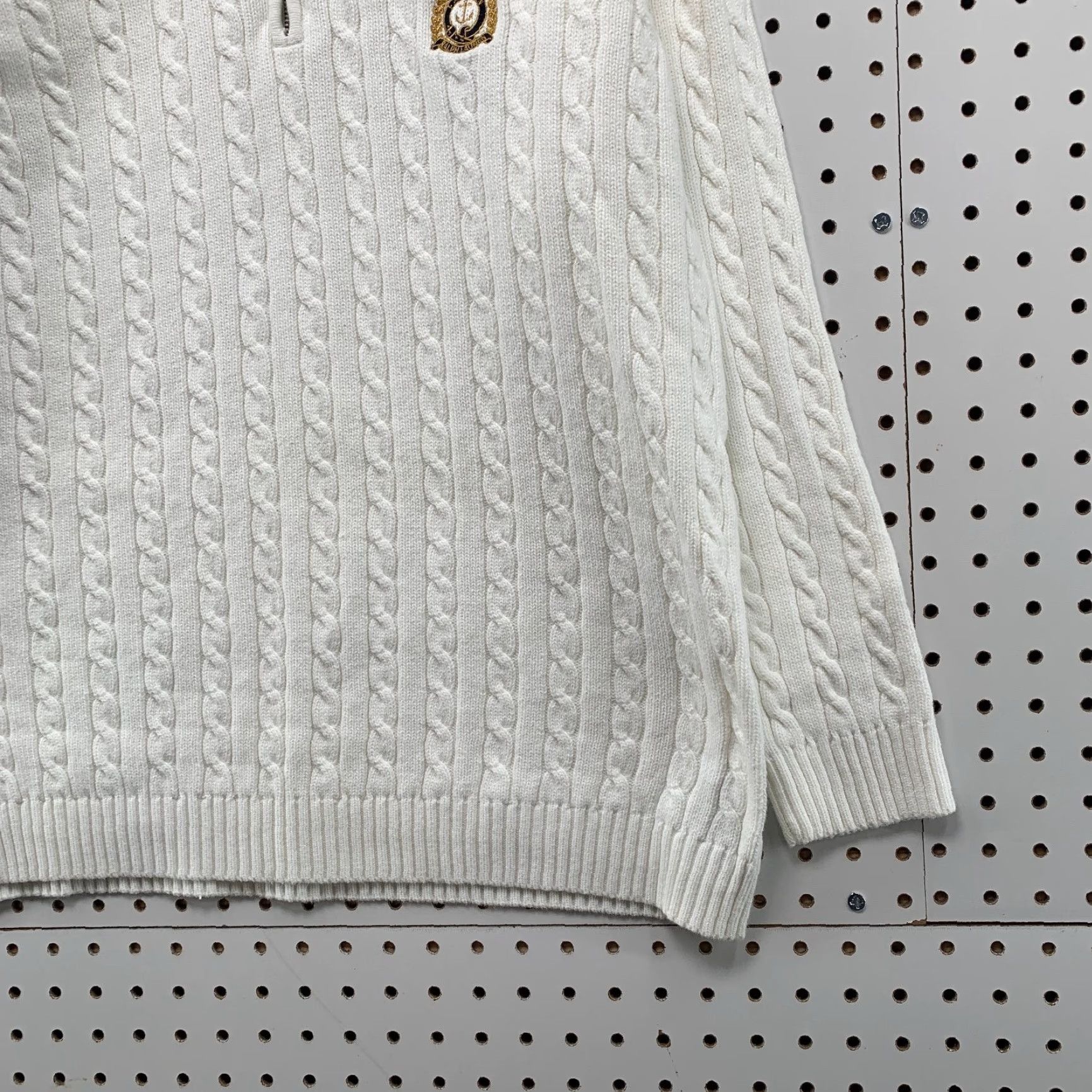 Ralph Lauren Lauren Ralph Lauren Sweater Womens Plus 1X White Cable Knit 1/4 Zip Pullover Size XL / US 12-14 / IT 48-50 - 6 Thumbnail