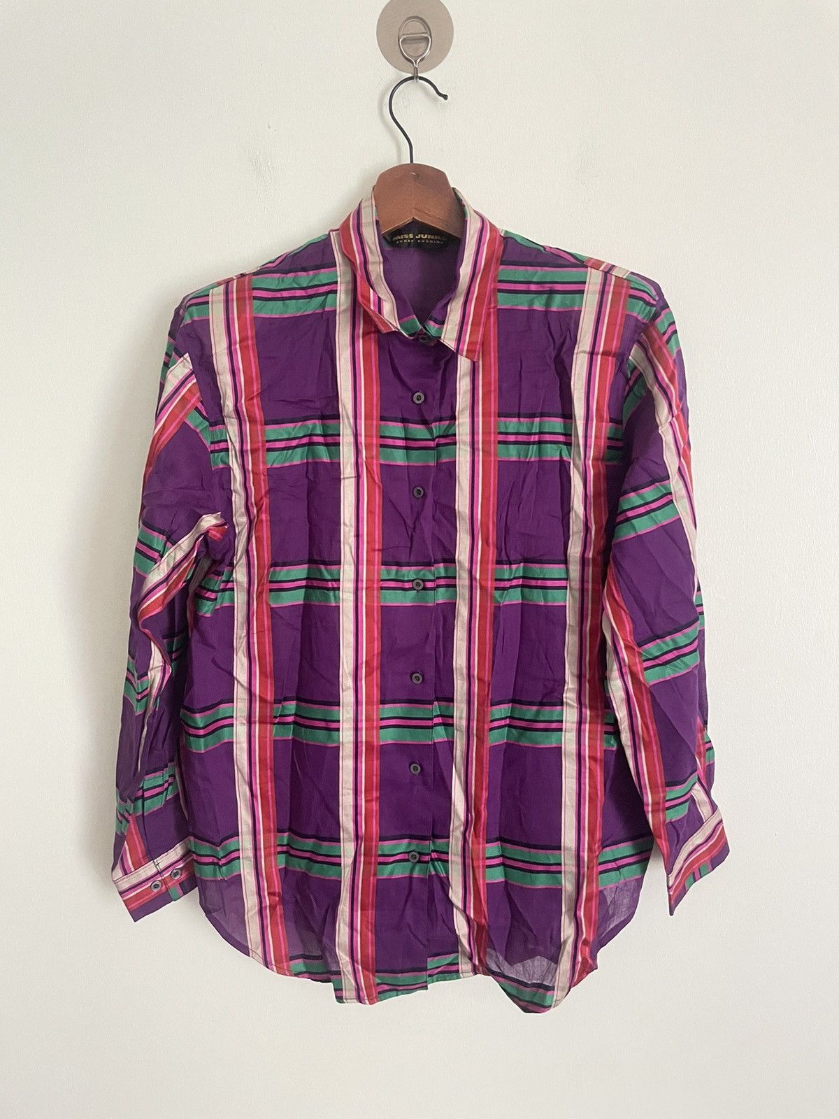 image of Vintage Junko Koshino Shirt in Green Purple Pink, Women's