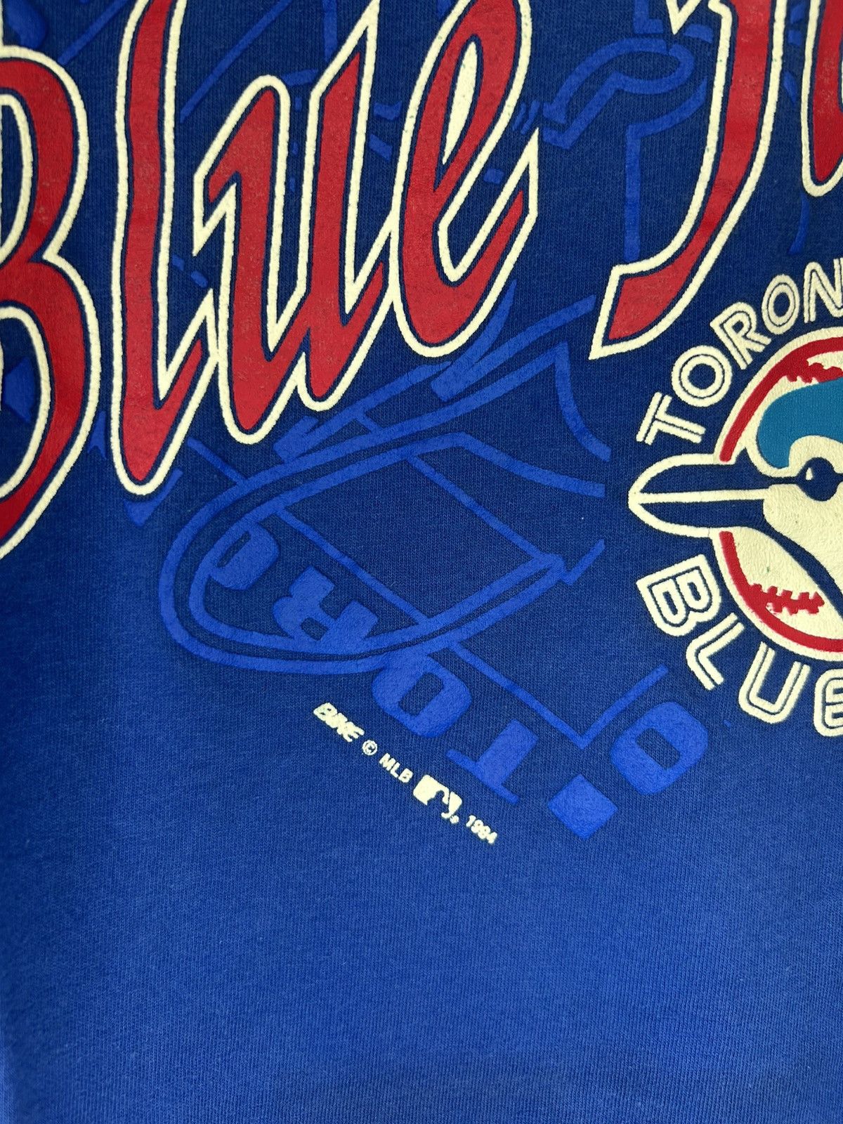 MLB × Vintage Vintage 90s Toronto Blue Jays Puff Print T Shirt Size US XL / EU 56 / 4 - 4 Thumbnail