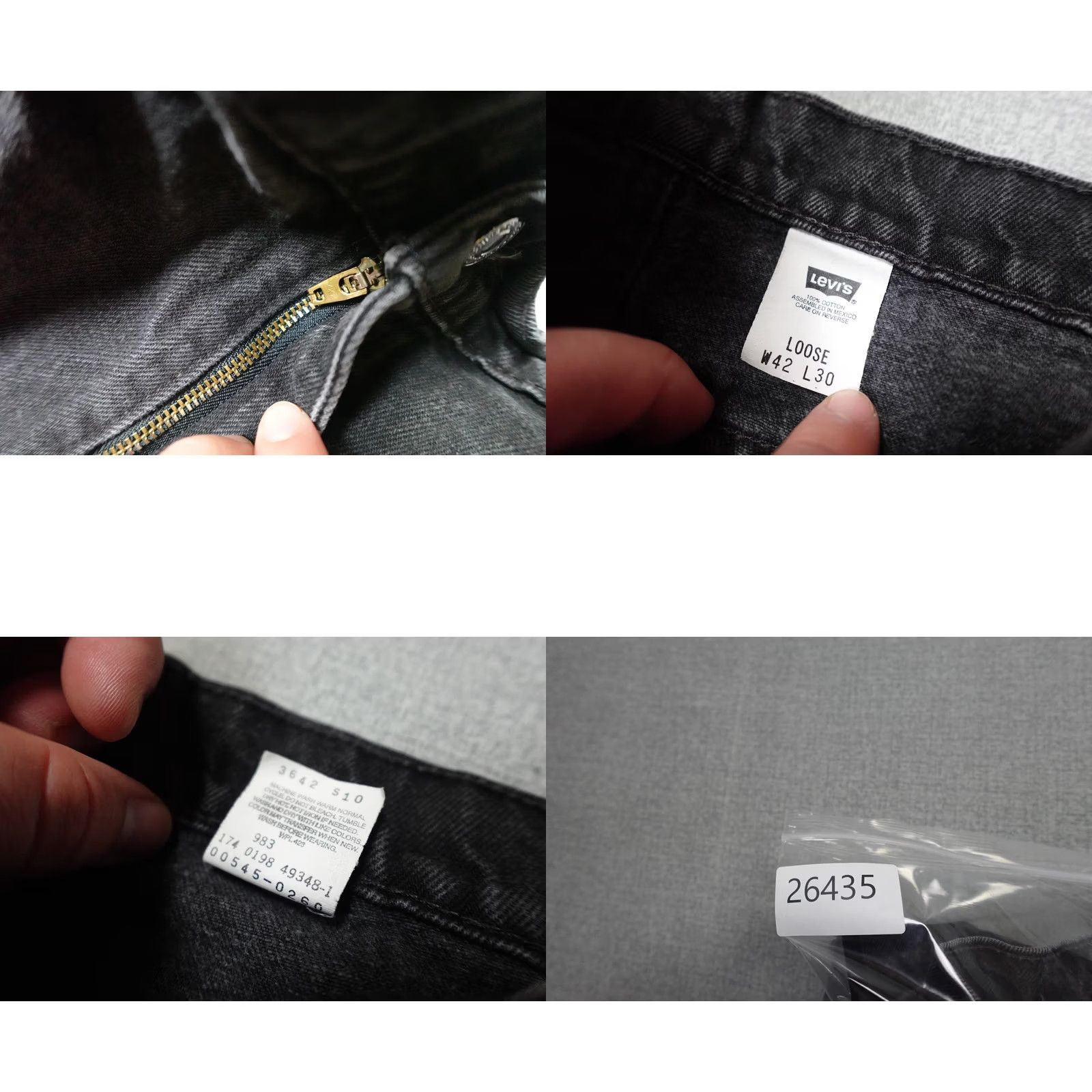 Levi's VINTAGE Levi's 545 Jeans Mens 38x30 Black Loose Fit Straight Leg Denim Pants Jeans Mens 38 30 Denims 545 Loose 90s Theme Classic Zipper YKK Patch Size US 38 / EU 54 - 9 Thumbnail
