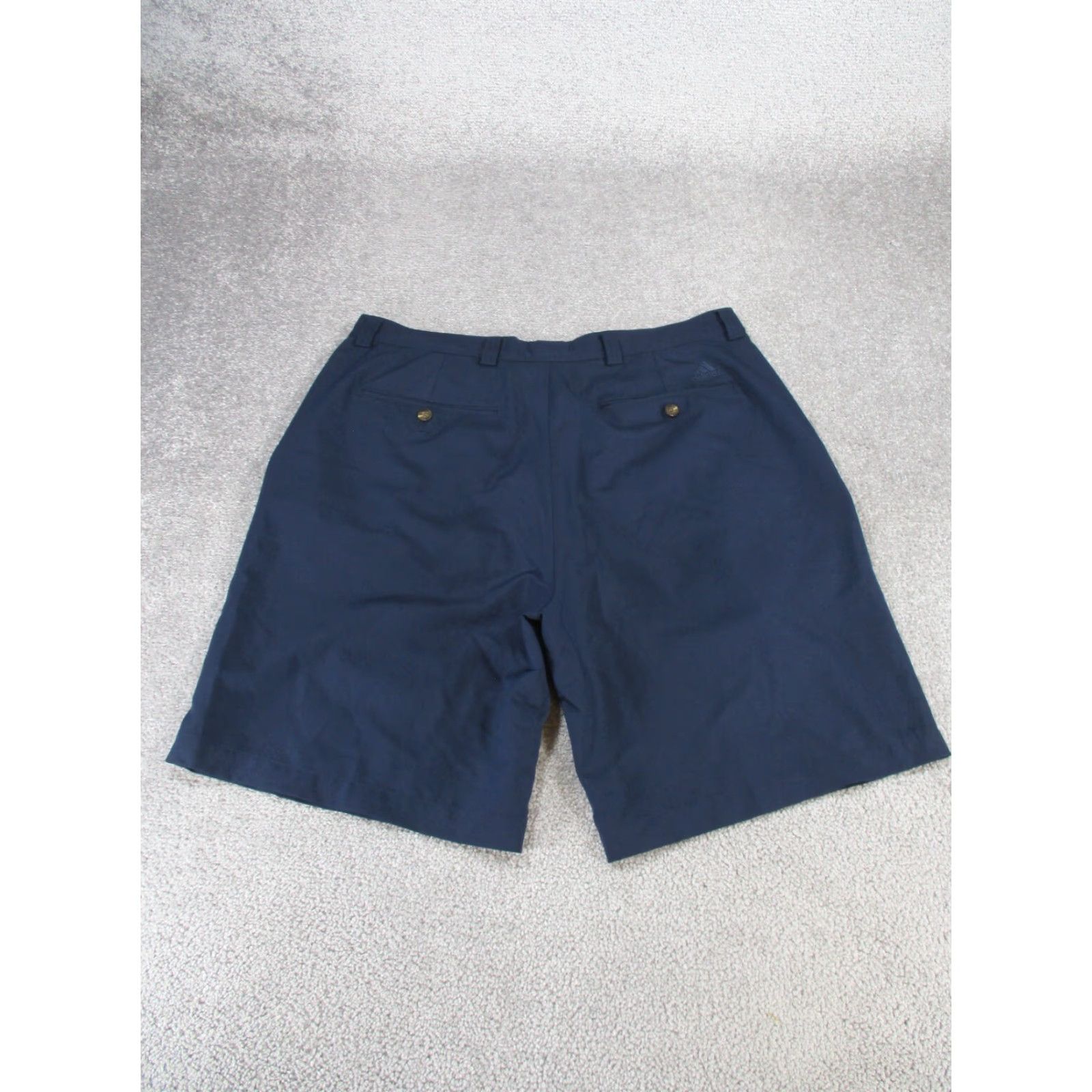 Adidas Adidas Shorts Mens 36 Navy Blue Polyester Lightweight Pleated Front Chinos Size US 36 / EU 52 - 8 Thumbnail