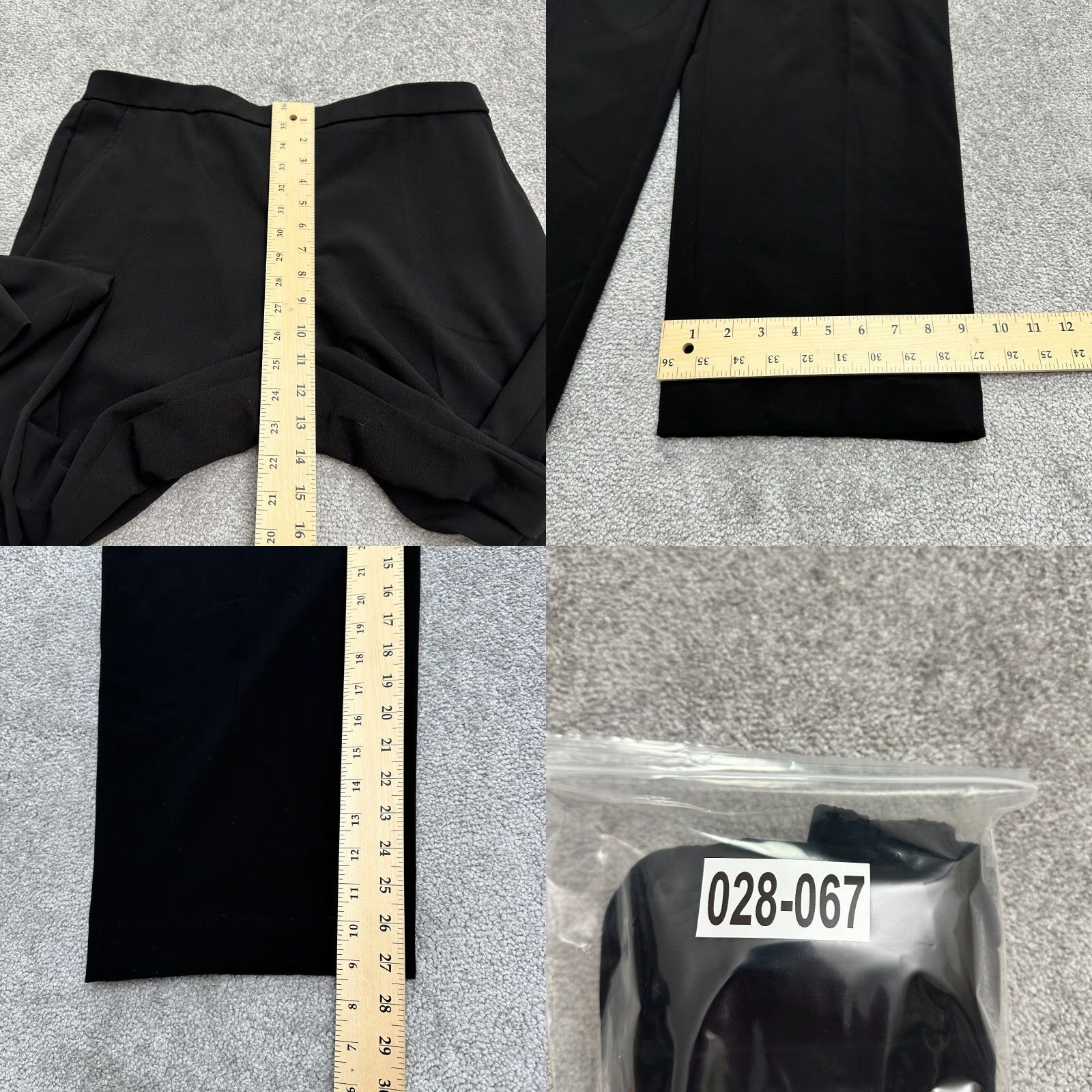 Vintage Dressbarn Dress Pants Womens 14 Black Elastic Waist Straight Leg 34x27 Size 36" / US 14 / IT 50 - 8 Thumbnail