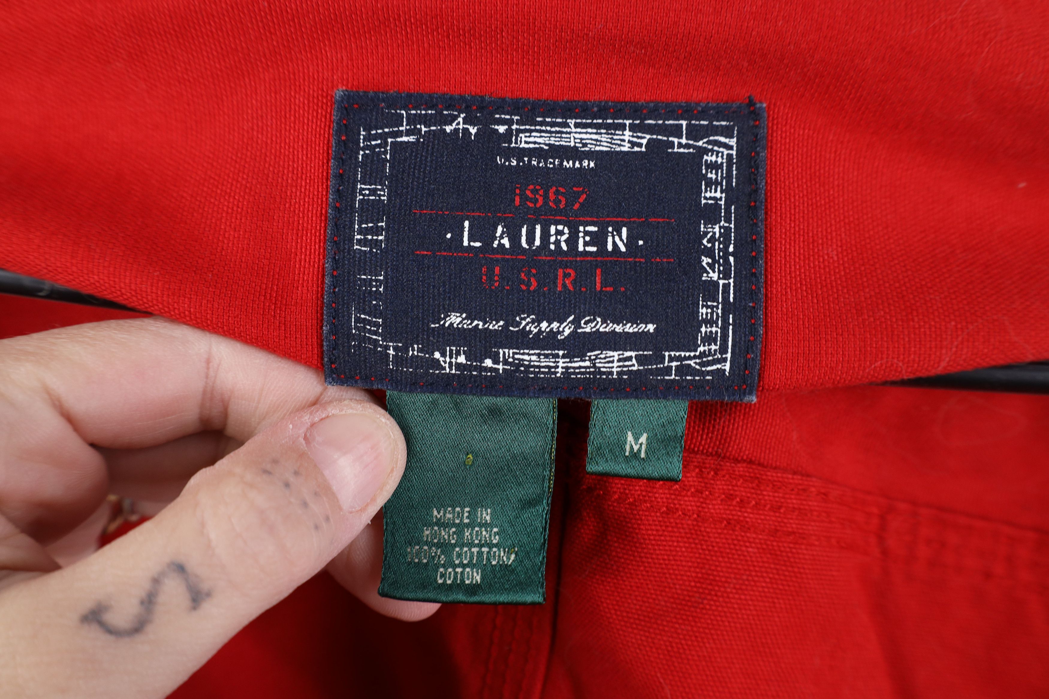 Ralph Lauren Vintage 90s Ralph Lauren Clasp Toggle Button Jacket Red Size M / US 6-8 / IT 42-44 - 12 Thumbnail