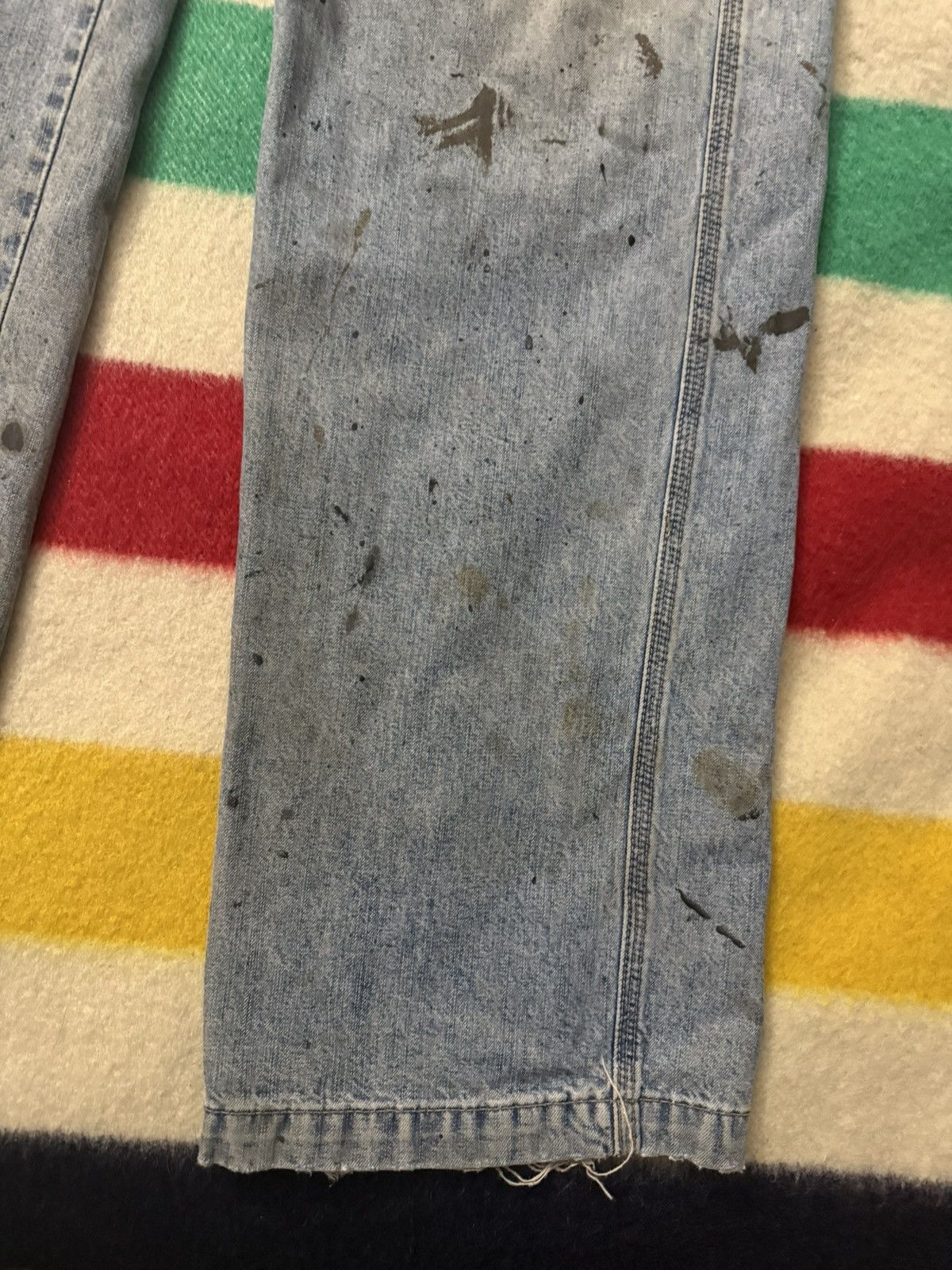 Levi's Levi’s Painter Paint Splatter Helmut Lang Style Mud Jeans Size US 34 / EU 50 - 13 Thumbnail