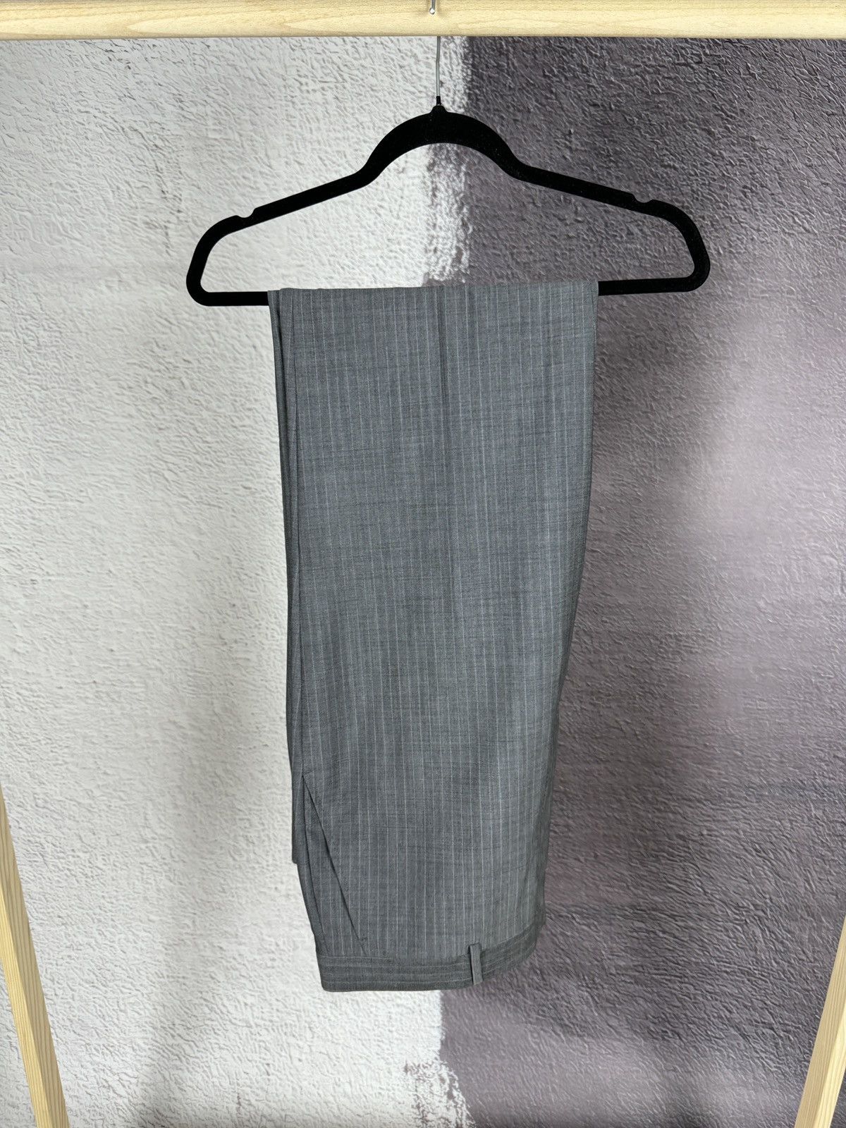 Burberry Burberry London wool silk striped grey 2 pcs suit 3 button Size 46R - 17 Thumbnail