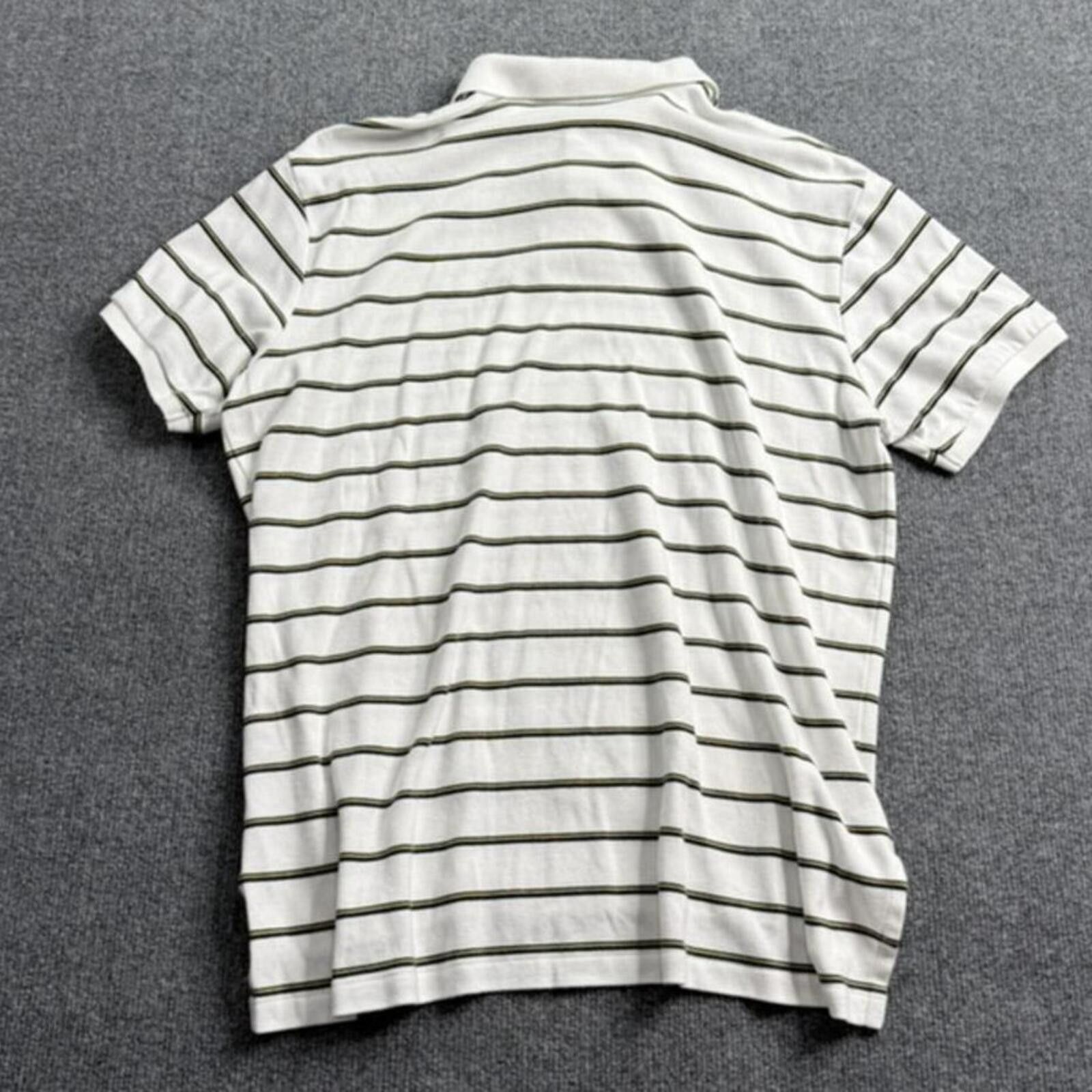 Polo Ralph Lauren Vintage 90s Polo Ralph Lauren Striped Polo Shirt White XL Size US XL / EU 56 / 4 - 3 Thumbnail