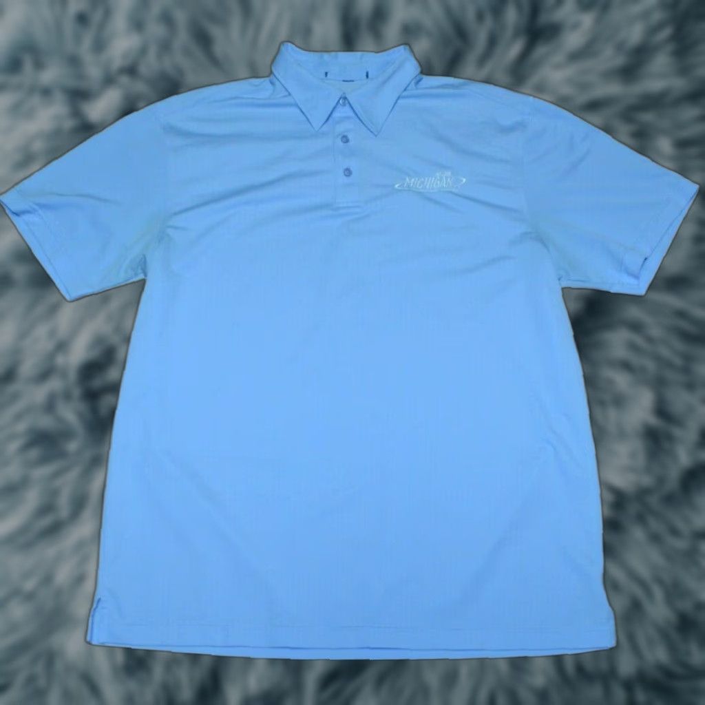 Vintage Michigan International Speedway Brooklyn MI Sewn Logo Polo Golf Shirt Large Size US M / EU 48-50 / 2 - 1 Thumbnail