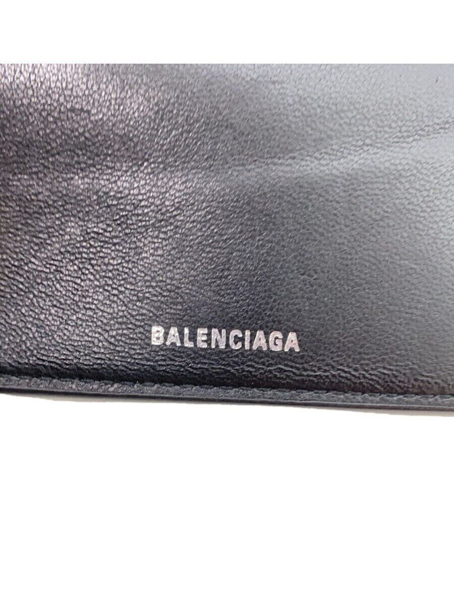 Balenciaga Balenciaga BB Monogram Leather Tri-Fold Wallet Black Size ONE SIZE - 3 Thumbnail