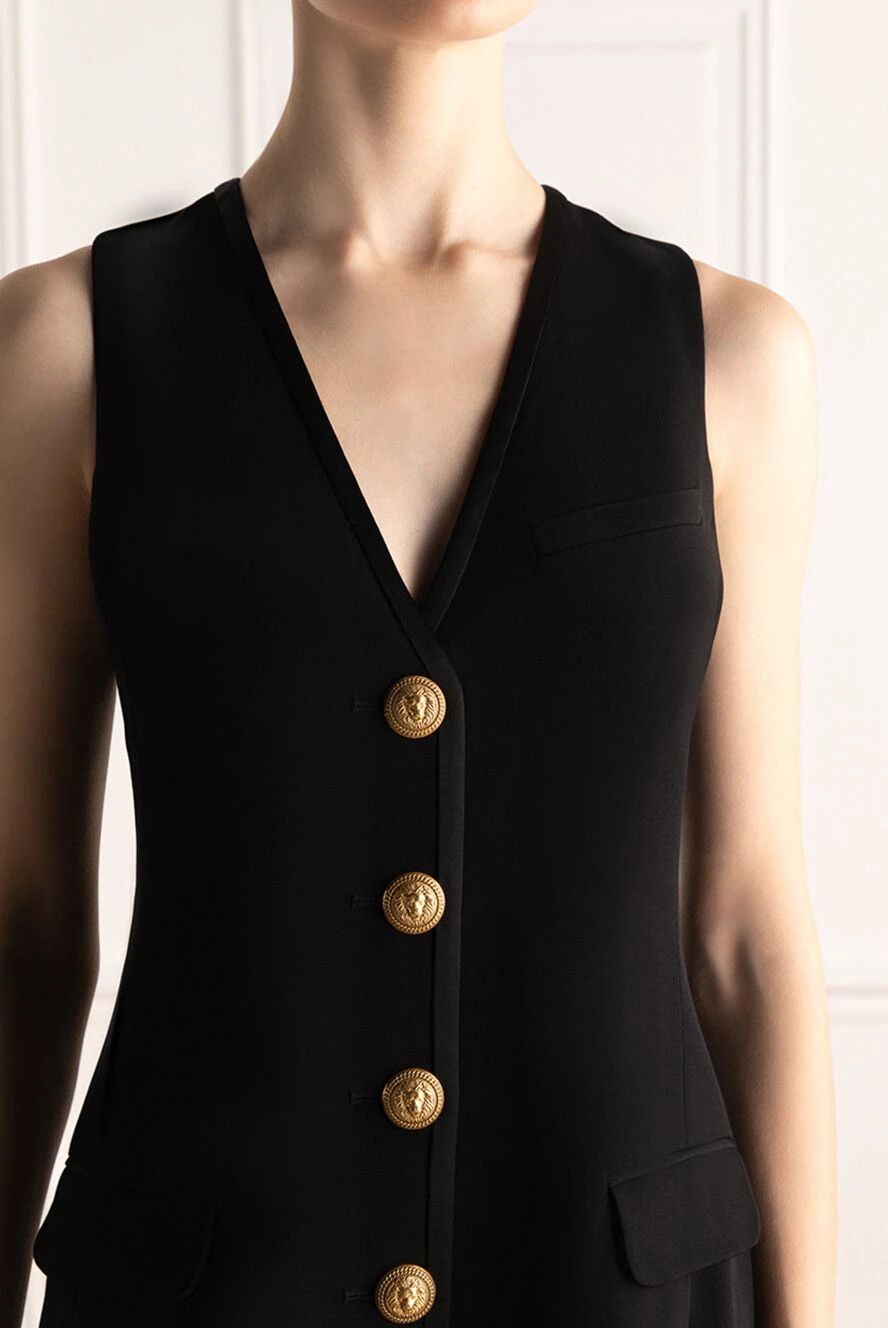 Balmain o1y0525 Mini Dress in Black Size M / US 6-8 / IT 42-44 - 3 Thumbnail