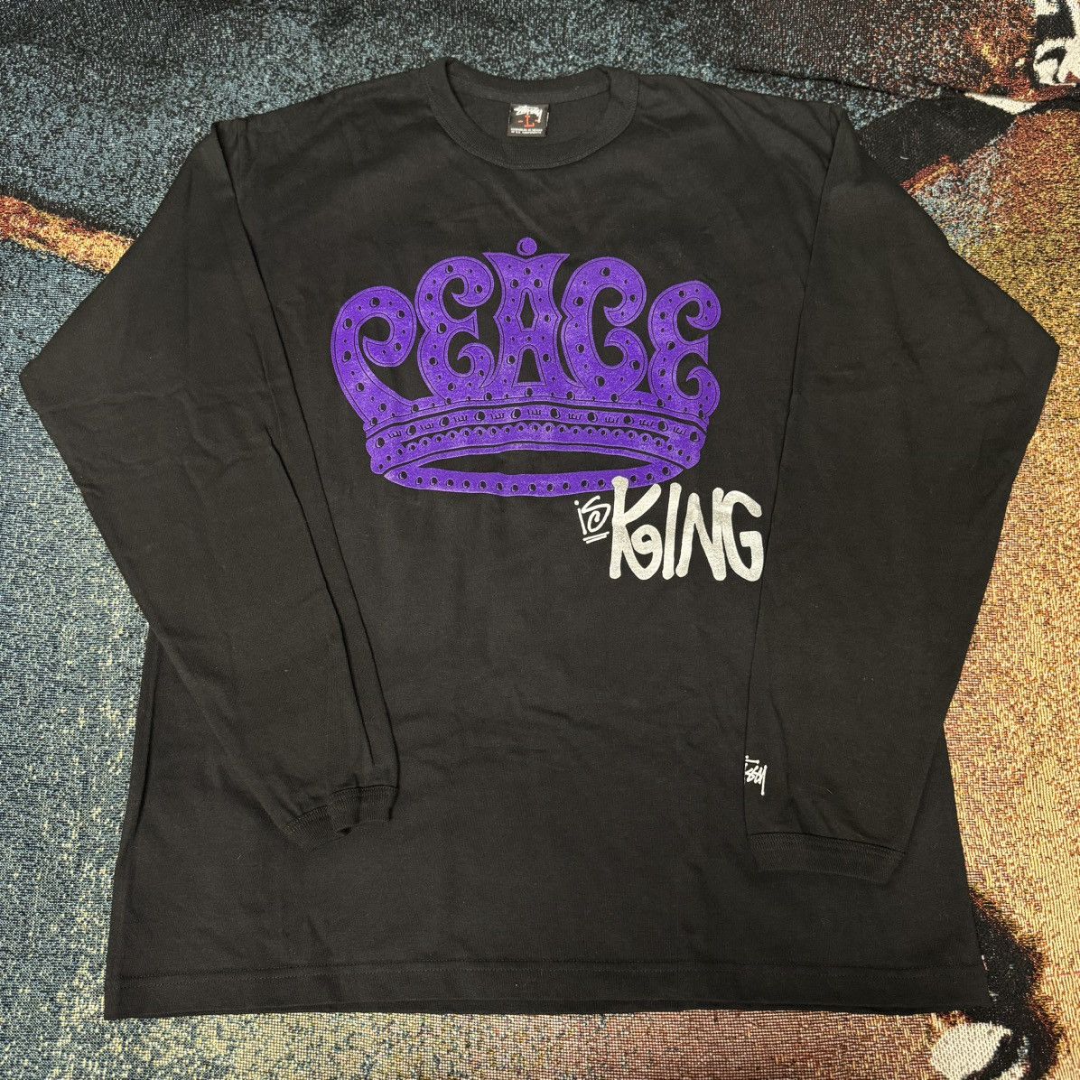 STUSSY ステューシー ロンT KING OF KINGS 黒 STUSSY ステューシー ロンT KING OF KINGS 黒