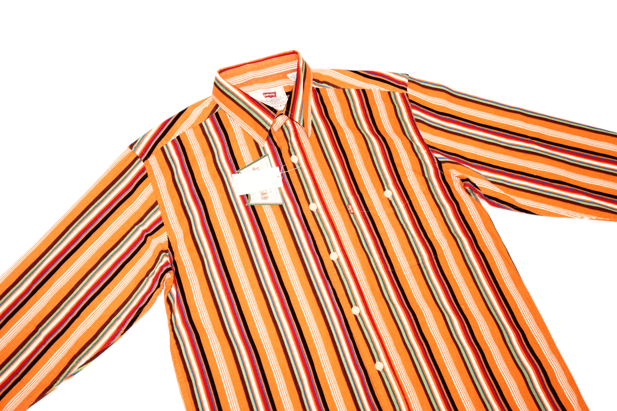 Levi's Vintage Clothing Levi's Red Tab Coloured Stripes Corduroy Western Shirt Size US L / EU 52-54 / 3 - 6 Thumbnail