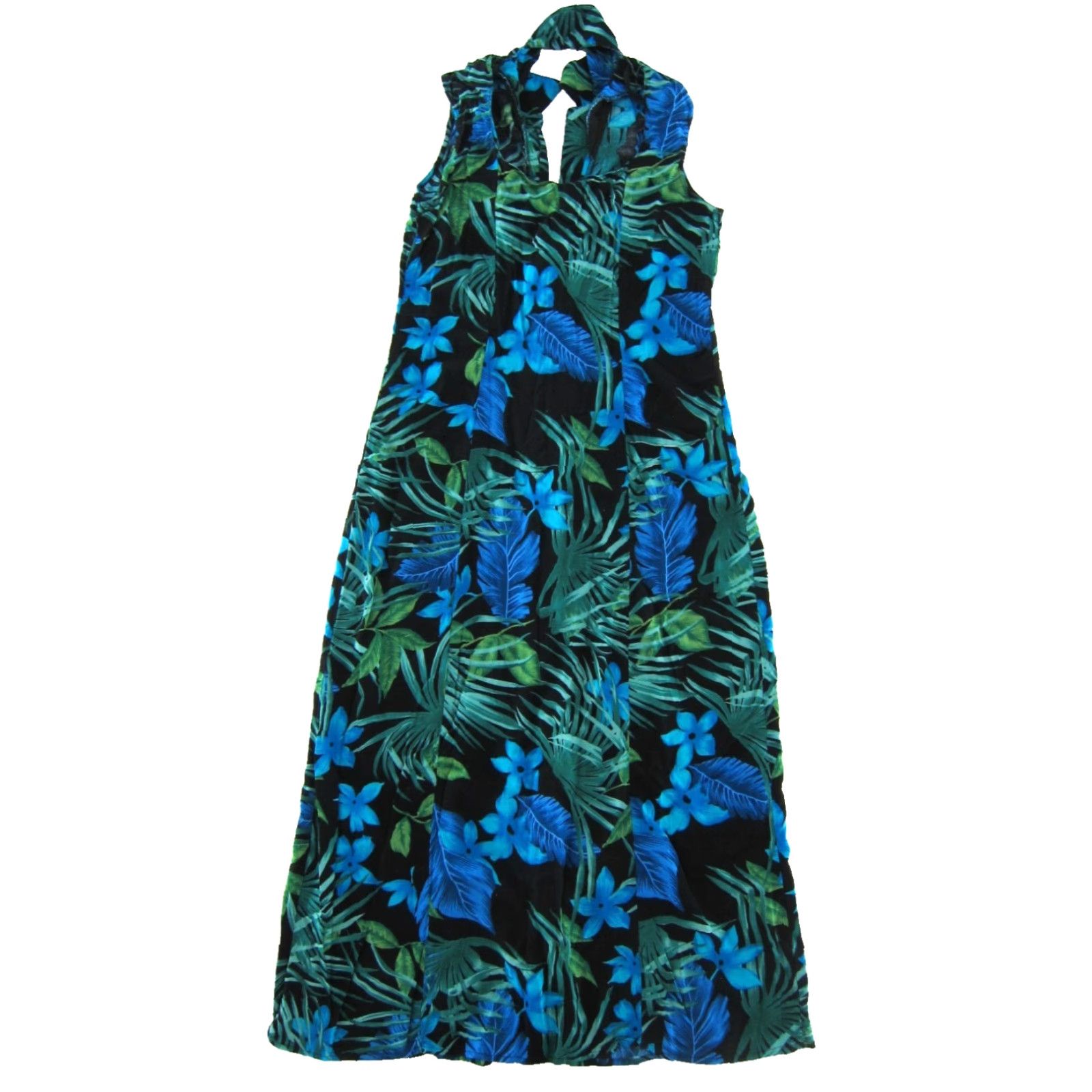 Vintage VINTAGE California Krush Dress Maxi Sleeveless Floral 100% Rayon Blue Green Blue Floral S Womens Size S / US 4 / IT 40 - 2 Thumbnail