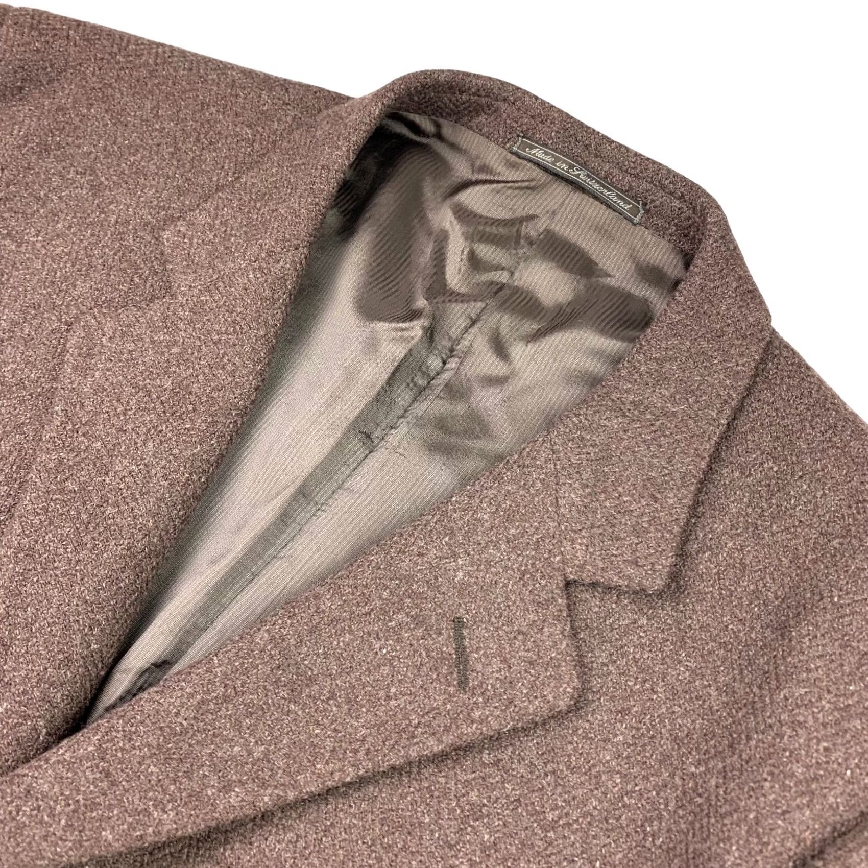 Ermenegildo Zegna VINTAGE Ermenegildo Zegna Blazer Luxury 3-Button Wool Flannel Notch Purple Herringbone 44R US 54 EU Mens Size 44R - 2 Thumbnail