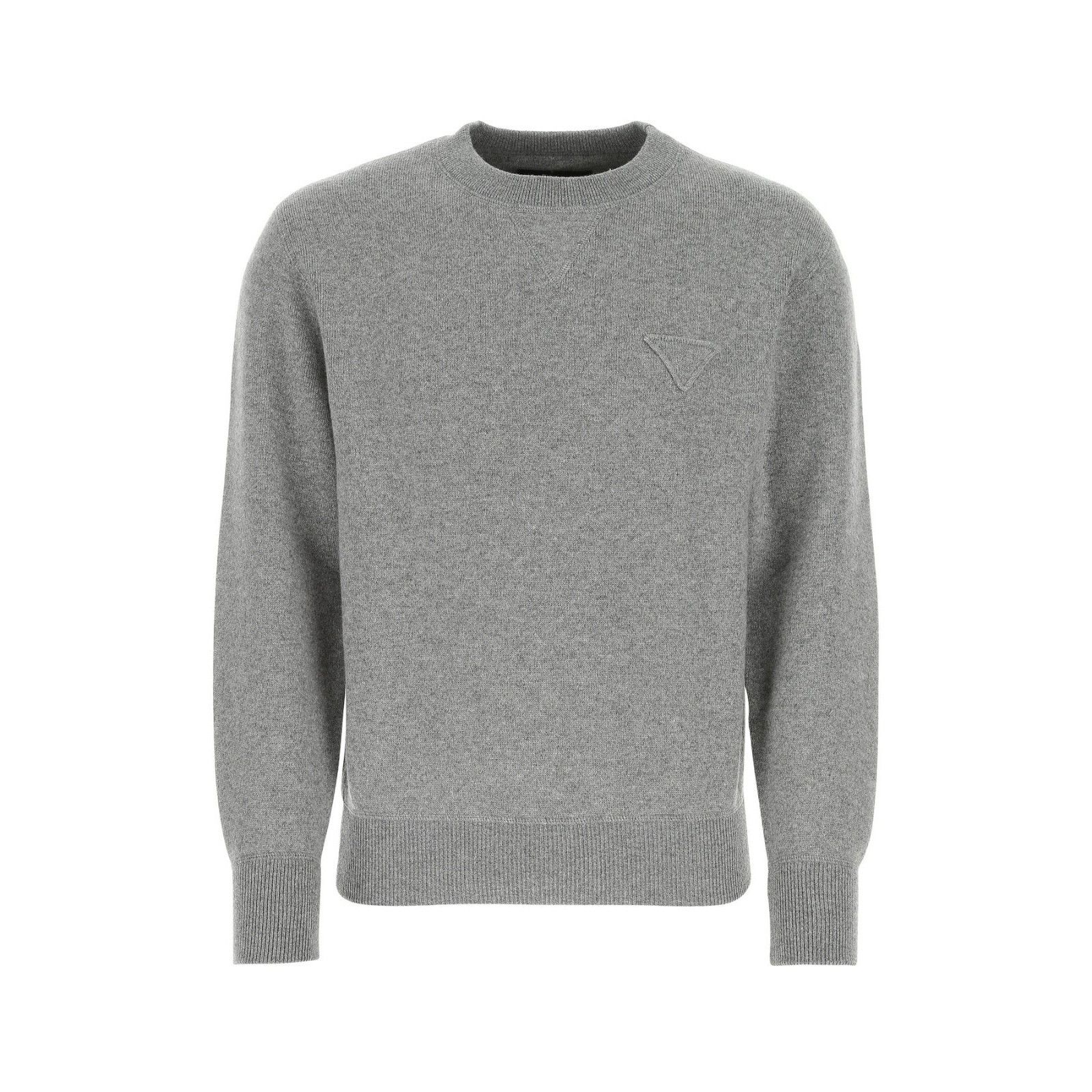 Prada PRADA Melange Gray Stretch Cashmere Sweater New & Authentic Size US L / EU 52-54 / 3 - 1 Thumbnail