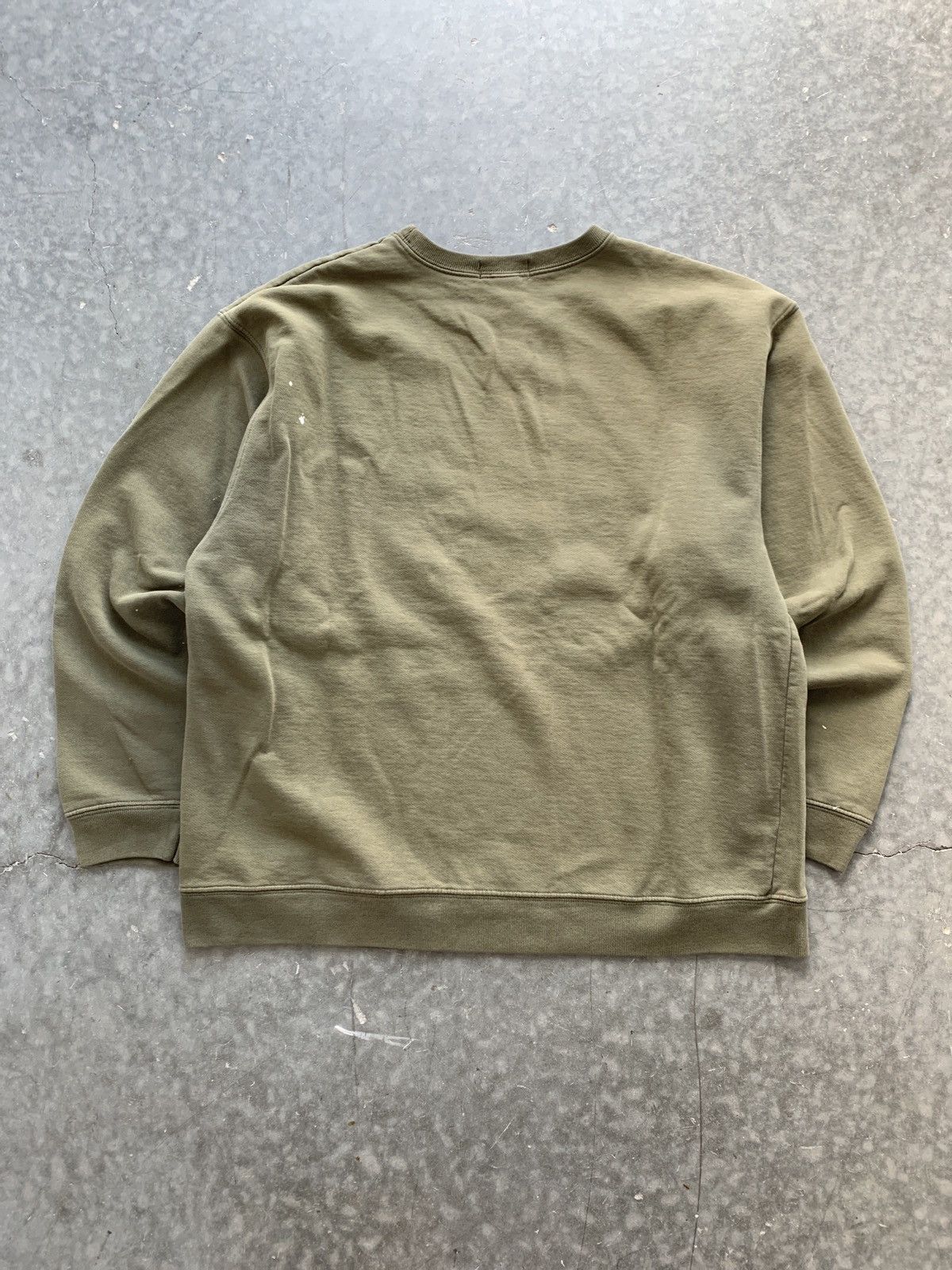 Lands' End × Vintage Crazy Vintage 90s Faded Olive Painter Sweatshirt Boxy Fit Size US XL / EU 56 / 4 - 8 Thumbnail