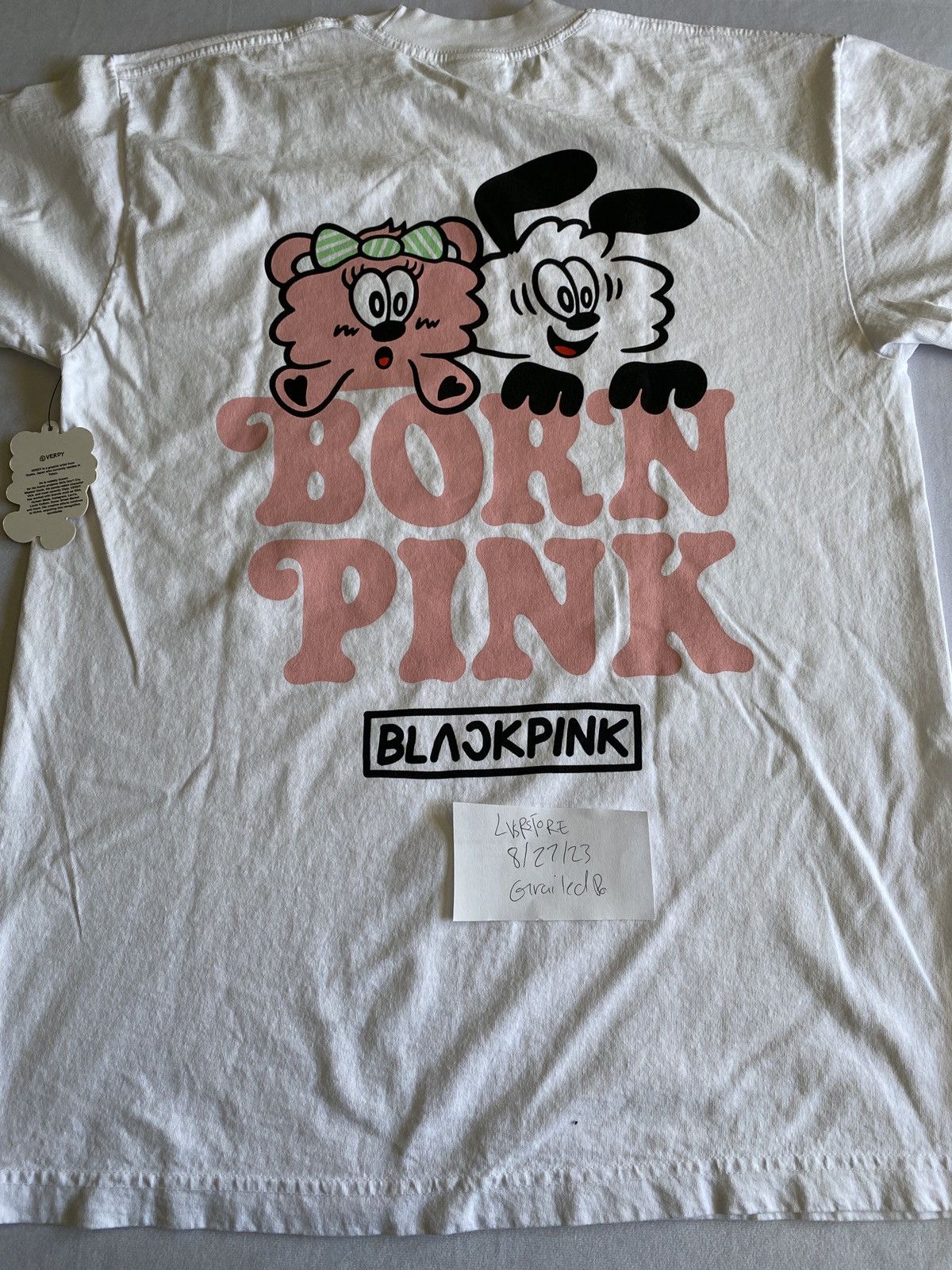 image of Blackpink X Verdy Vick Tee Bornpink Amex White Med Last 1!, Men's (Size Medium)
