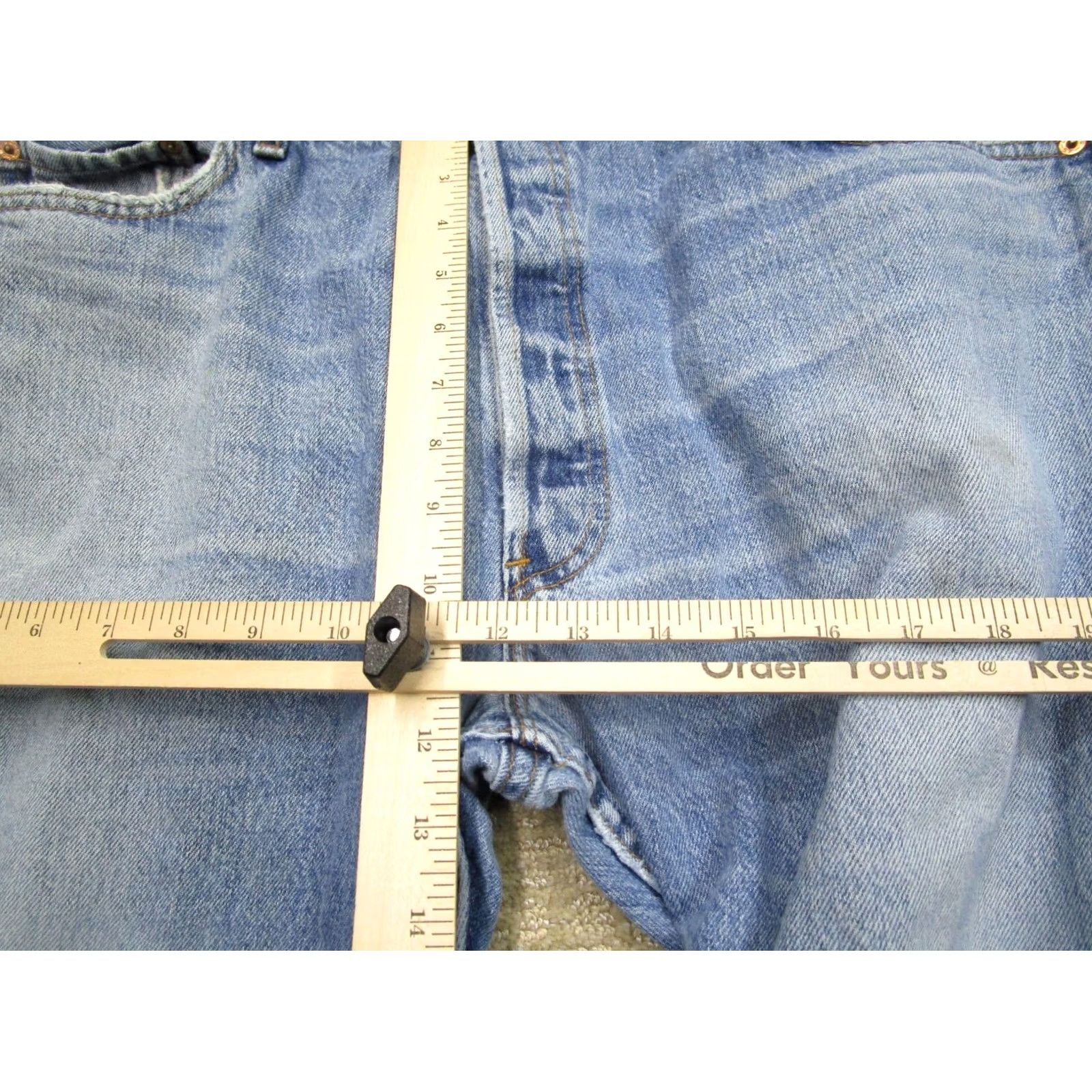 Levi's VINTAGE Levi's 501 Jeans Men 40x32 Blue Button Fly Pants 90s USA Light Wash Blue Jeans Men's 501 90s USA Size US 40 / EU 56 - 7 Thumbnail