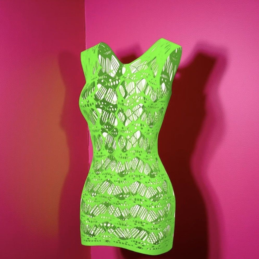 Other Sexy sleeveless green lace mesh bodycon mini dress lingerie Size ONE SIZE - 5 Thumbnail