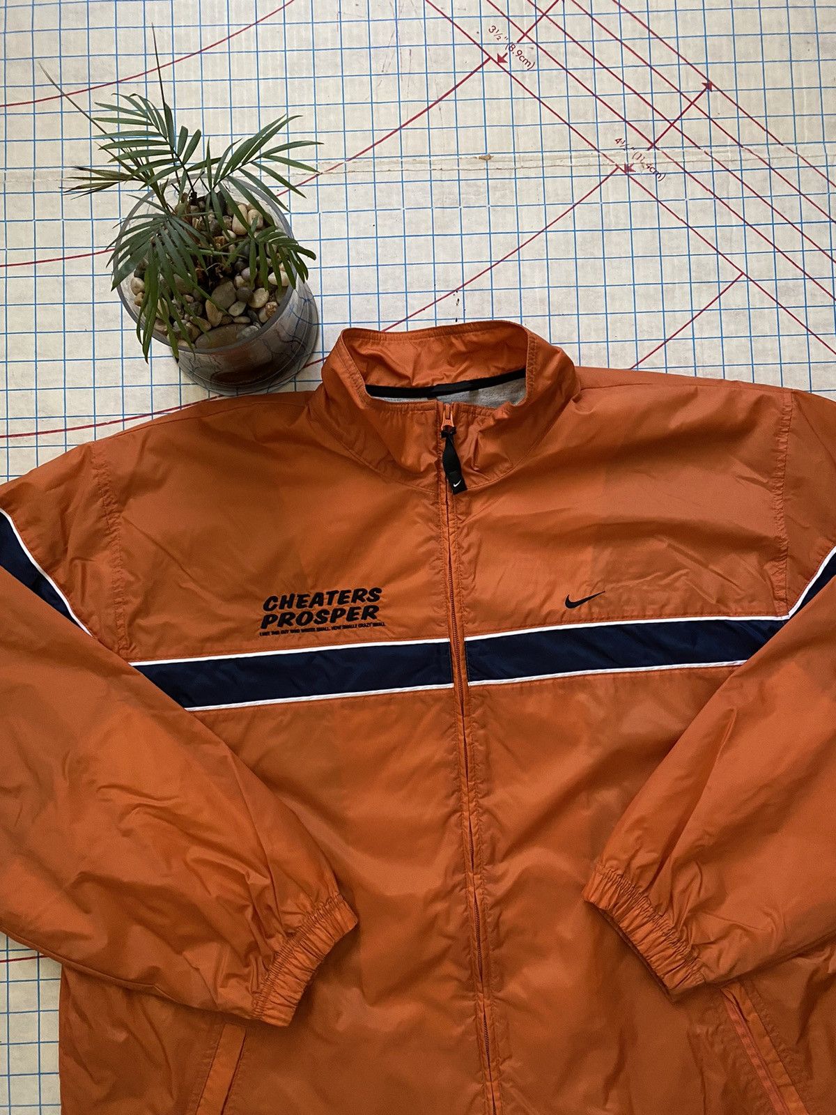 Nike Cheaters Prosper Custom Track Jacket Y2K Grey Tag XL