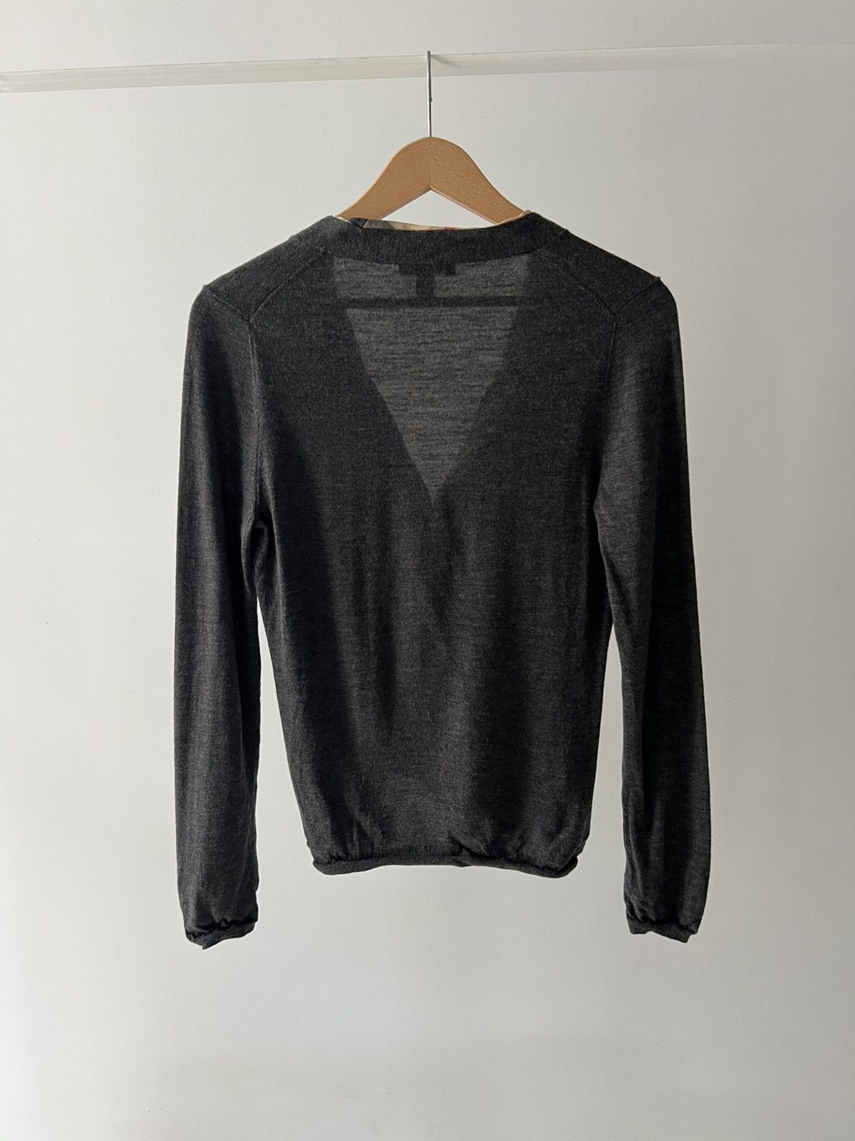 Burberry Burberry Brit Dark Gray Wool Knit Button Cardigan M Size M / US 6-8 / IT 42-44 - 7 Thumbnail