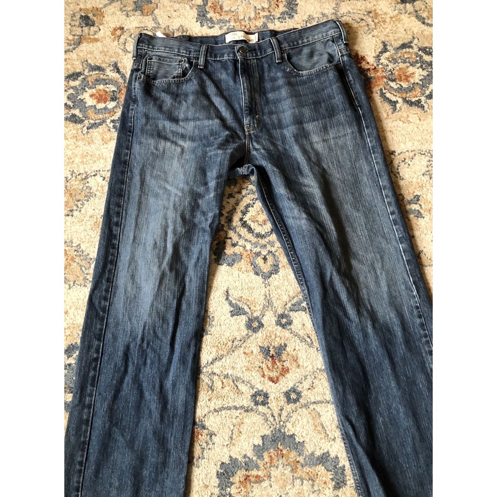 Levi's VTG Levi’s 569 Loose Straight Denim Jeans Dark Blue 38x34 Regular Men 5-Pocket Jeans Grunge 90s Size US 38 / EU 54 - 3 Thumbnail