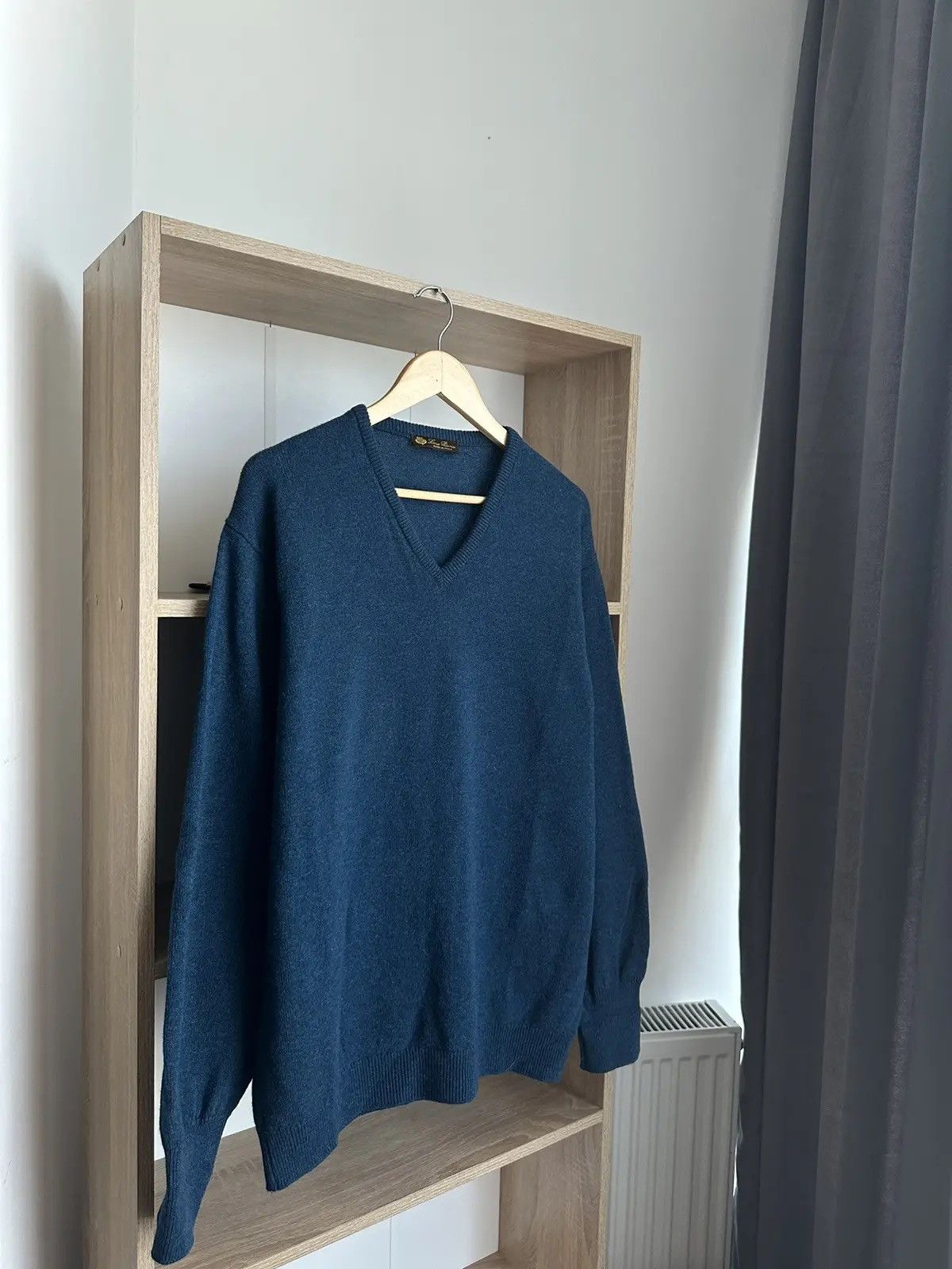 Loro Piana × Vintage Vintage Loro Piana Woll Blue Sweater Size US M / EU 48-50 / 2 - 4 Thumbnail