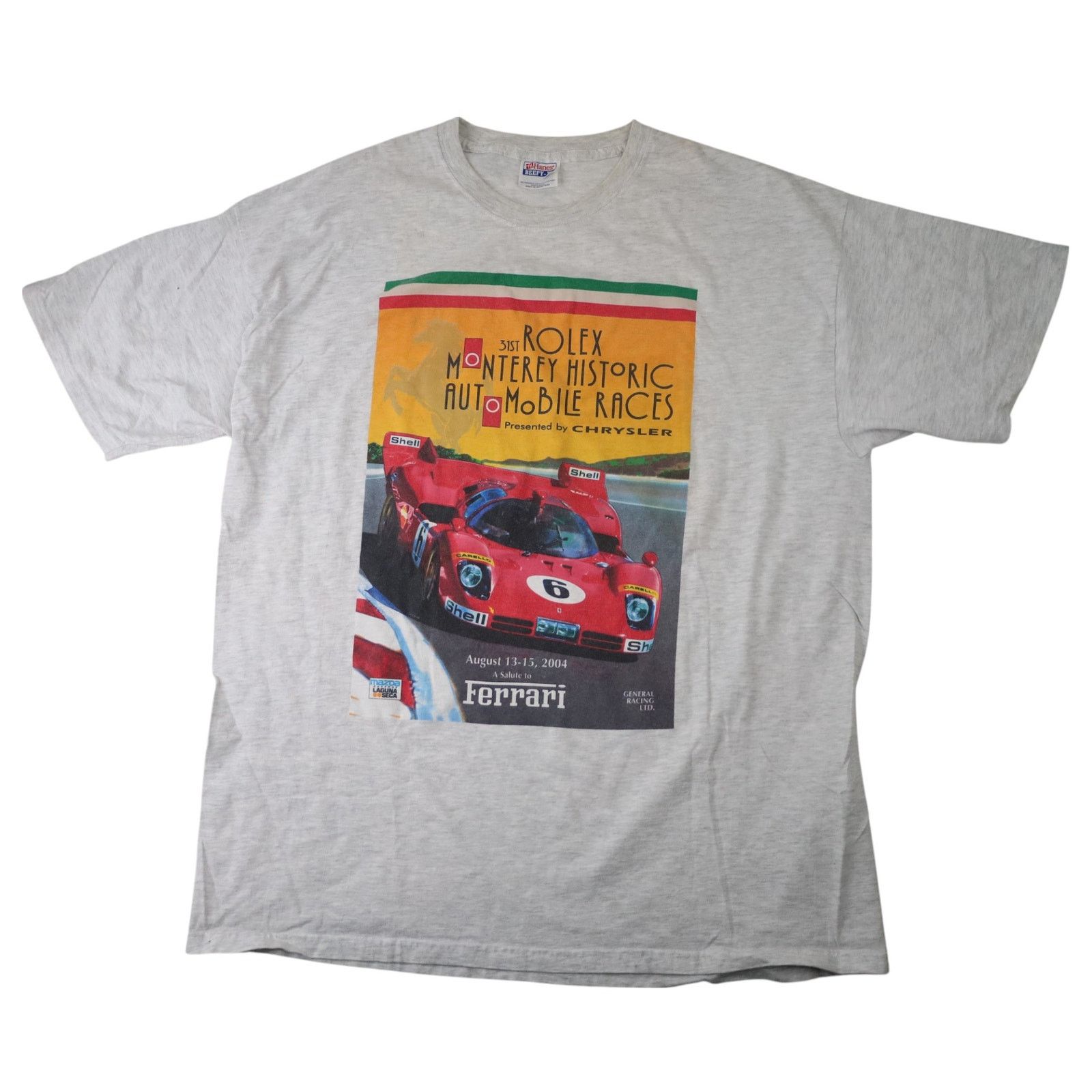 Ferrari × Rolex × Vintage VTG Rolex Ferrari Monterey Historic Races Graphic T Shirt Size US XL / EU 56 / 4 - 1 Thumbnail