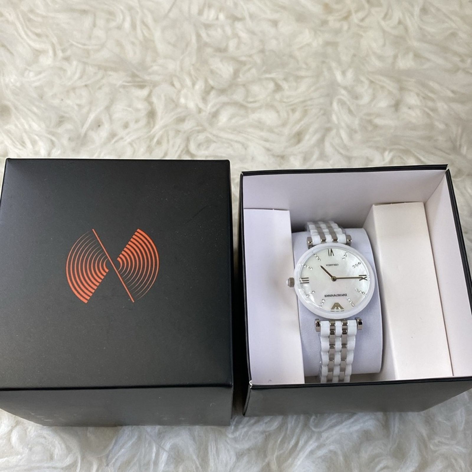 Emporio Armani Emporio Armani AR1488 White Ceramic Watch Size ONE SIZE - 9 Thumbnail