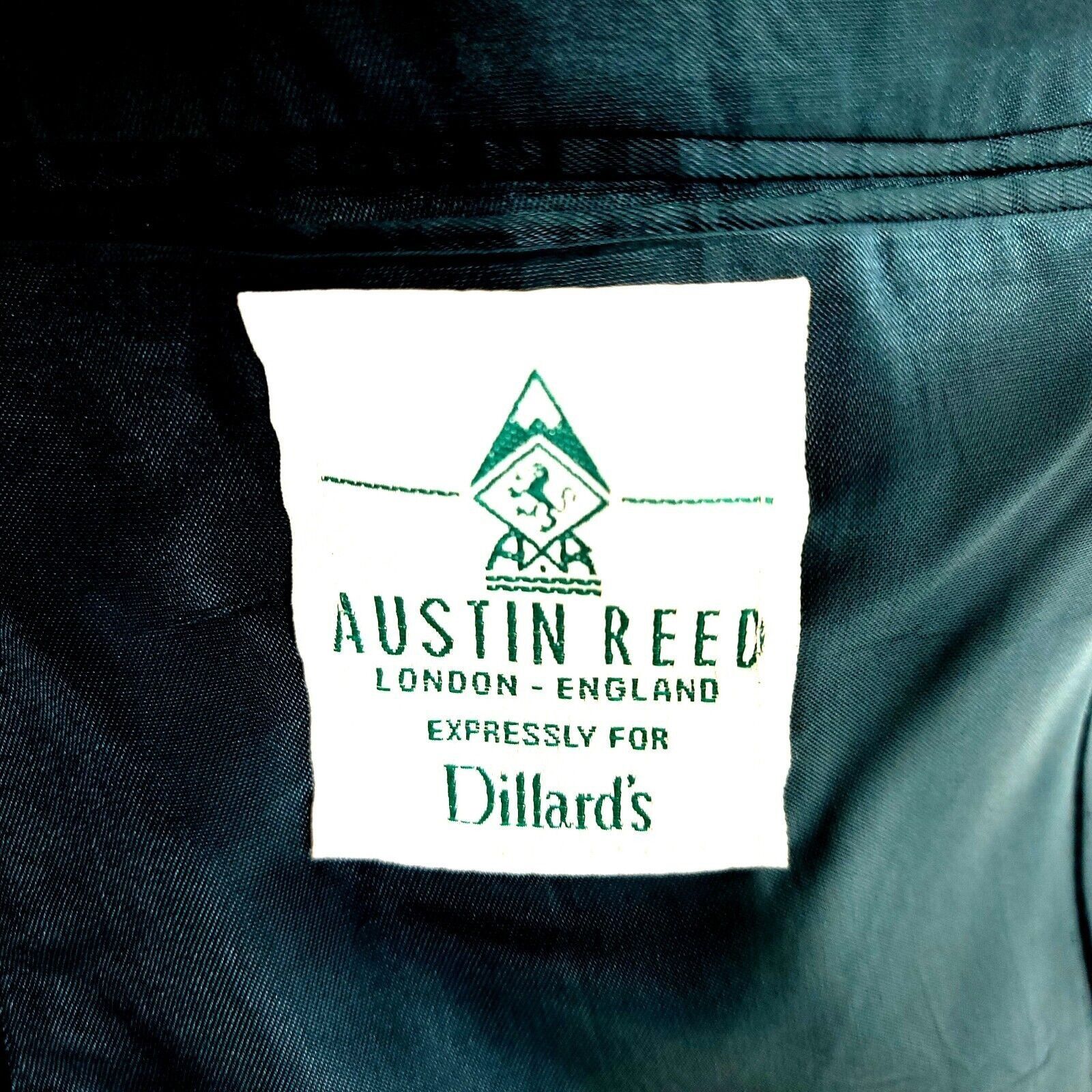Austin Reed Austin Reed London England Wool 2 Gold Button Blazer 42L Blu Size 42L - 9 Thumbnail