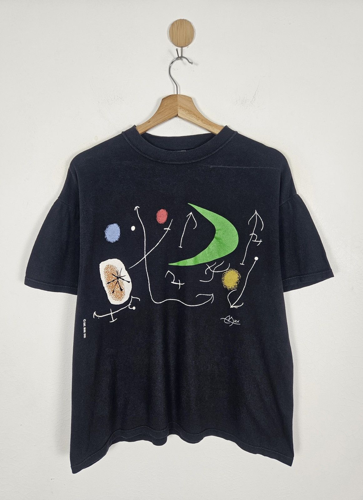Vintage Vintage 90s Succ Joan Miro Art Printed Tee shirt Size US XL / EU 56 / 4 - 1 Thumbnail