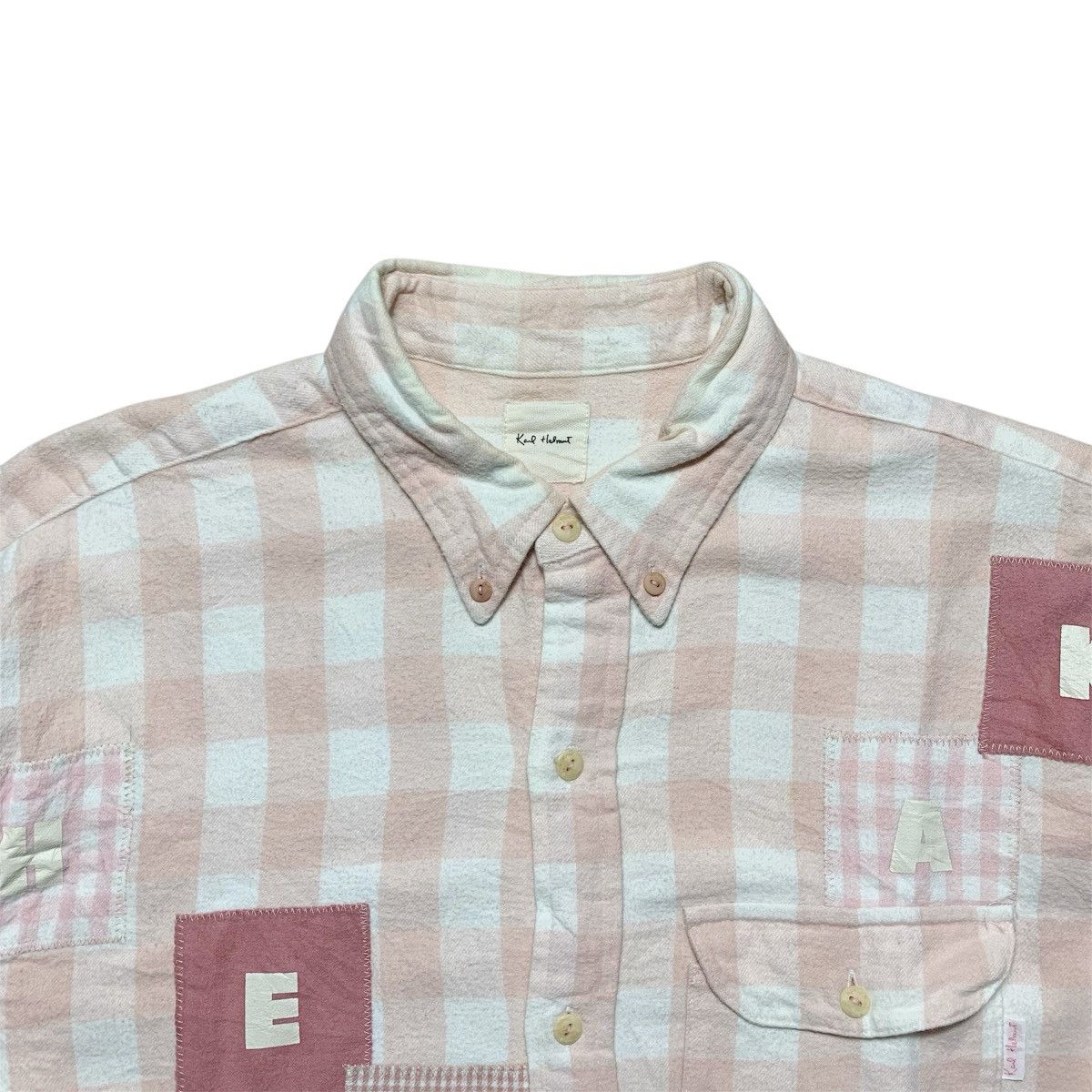 Karl Helmut Vtg 90s Karl Helmut Checker Patchwork Button Down Size US M / EU 48-50 / 2 - 3 Thumbnail